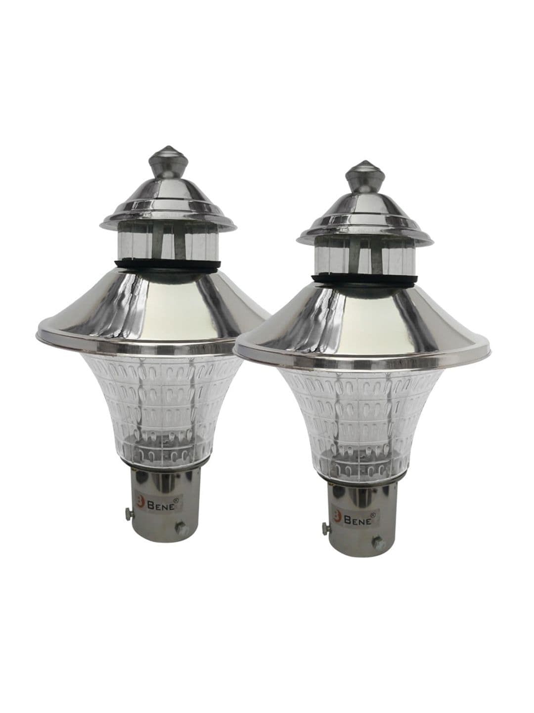 BENE Buono 2 Pieces Grey Metal Self-Assembly Outdoor Lamps - view 1
