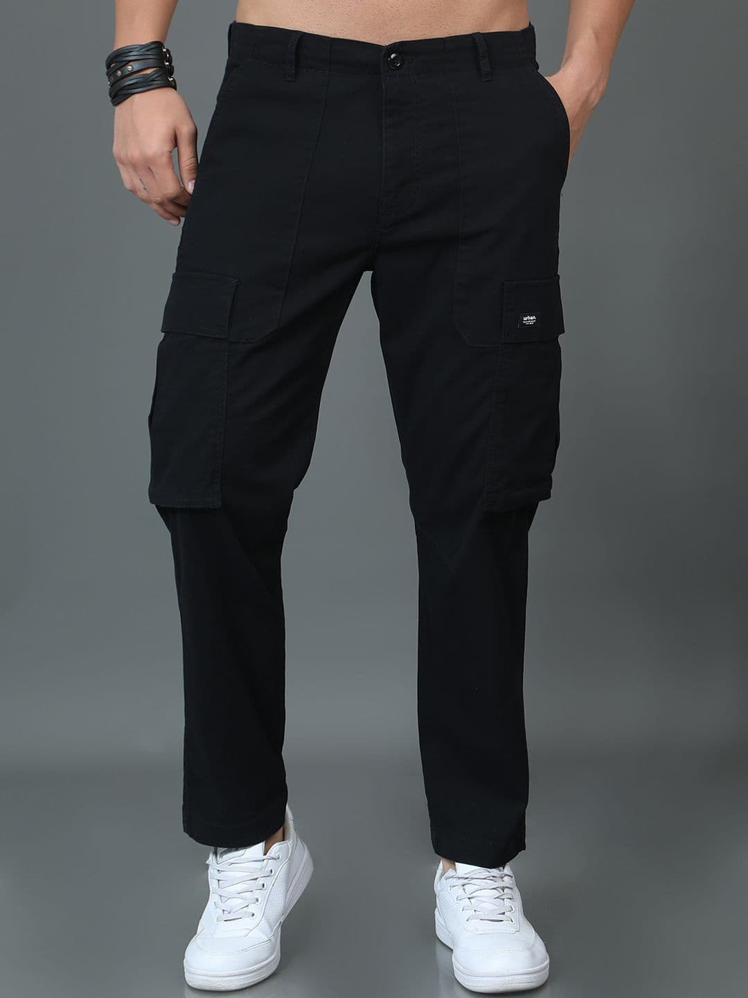 HERE&NOW Men Slim Fit Cotton Cargos Trousers - view 1