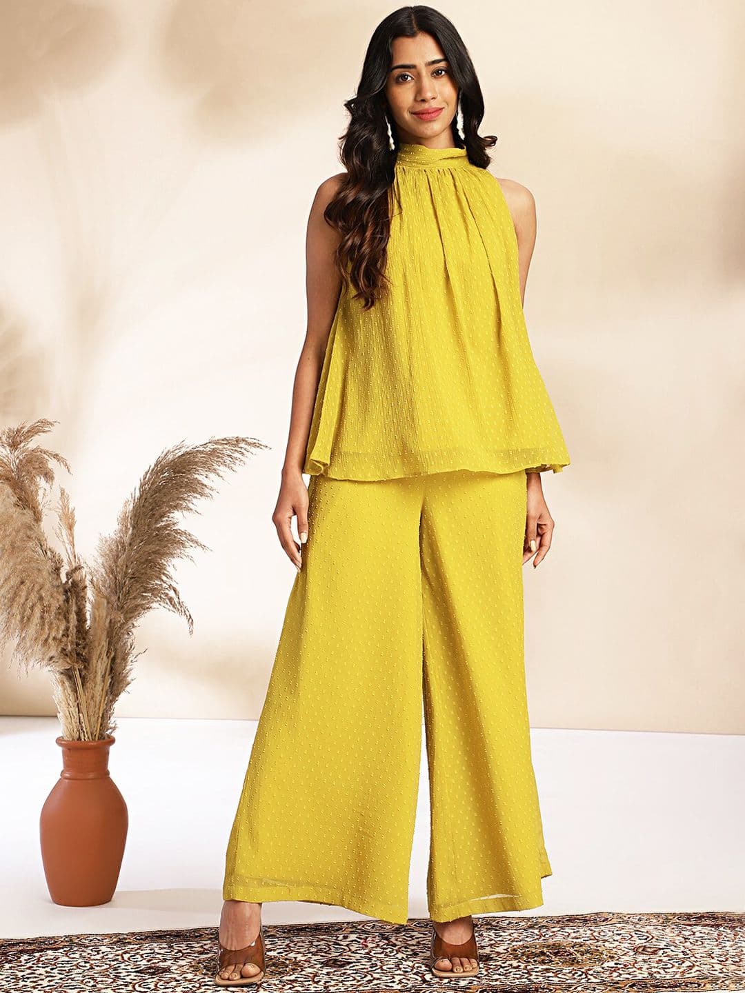 Janasya Dobby Self Design Co-Ord Set - view 1