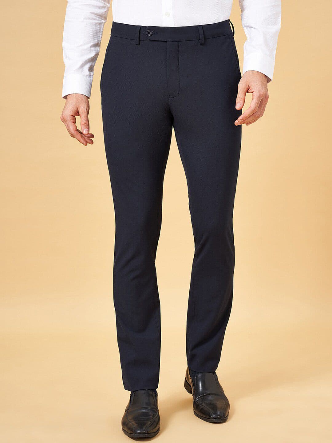 Peregrine by Pantaloons Men Slim Fit Formal Trousers - view 1