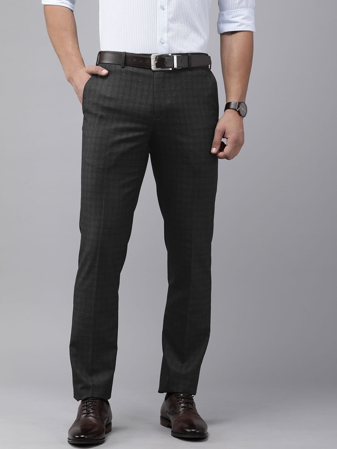 Park Avenue Men Solid Formal Trouser - view 1