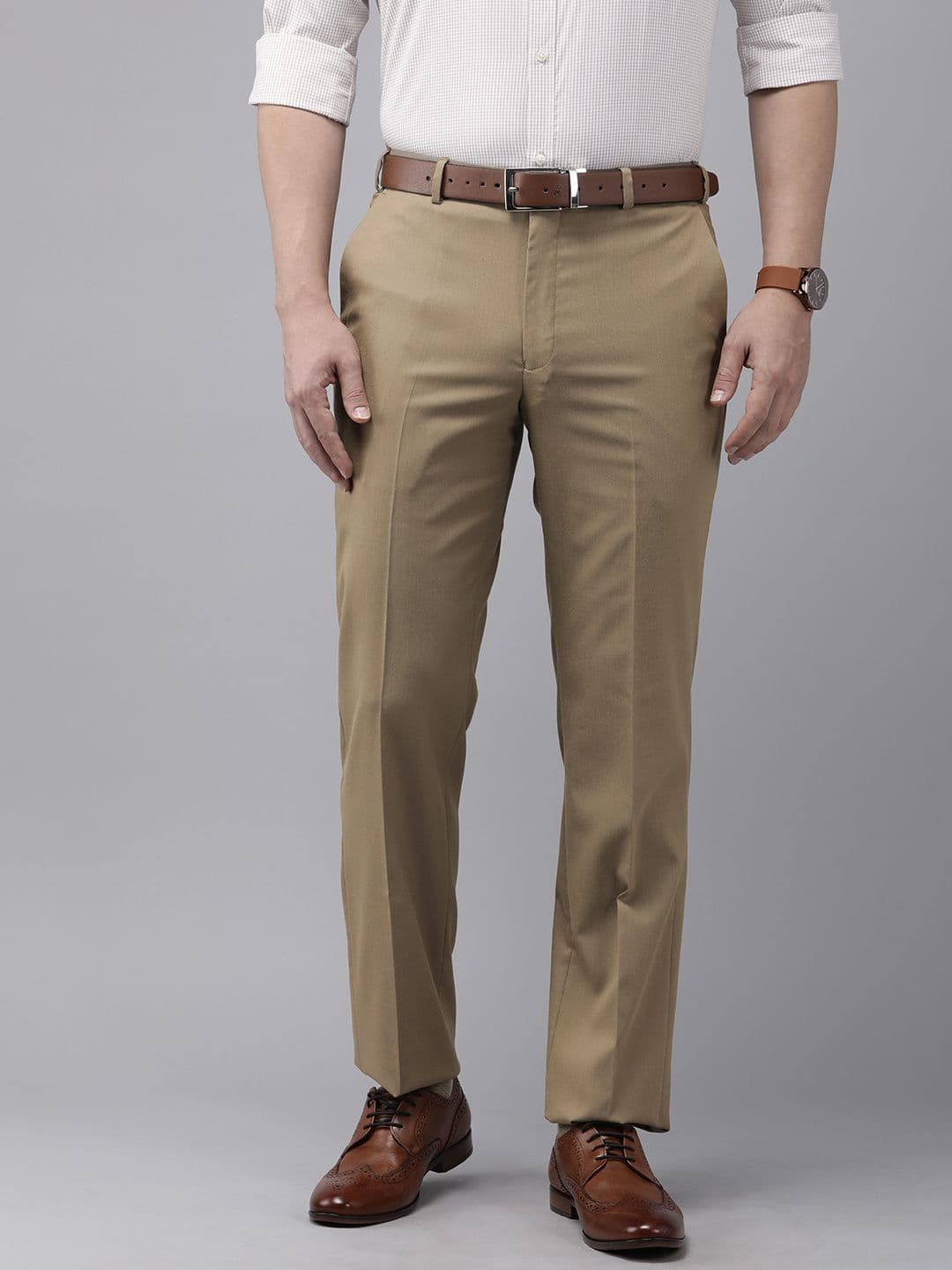 Park Avenue Men Solid Formal Trouser - view 1