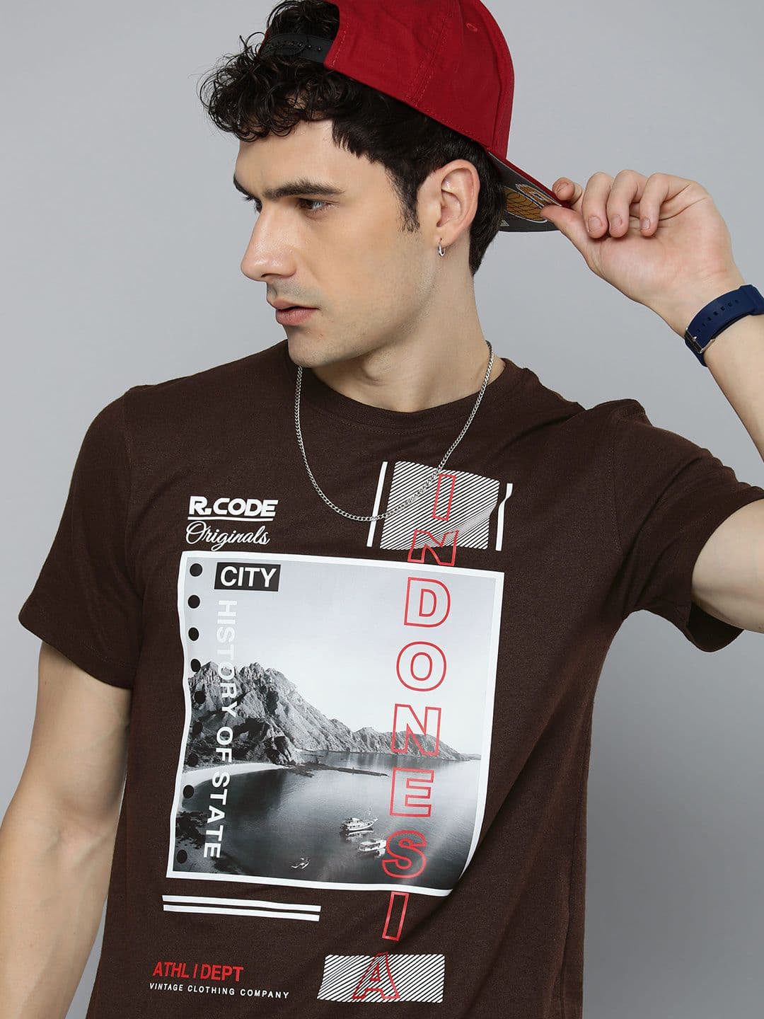 R.Code by The Roadster Life Co. Men Graphic Printed T-shirt - view 1