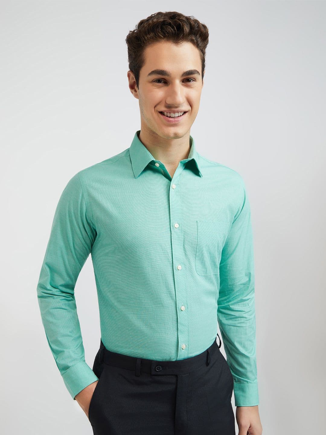 Raymond Slim Fit Pure Cotton Formal Shirt - view 1