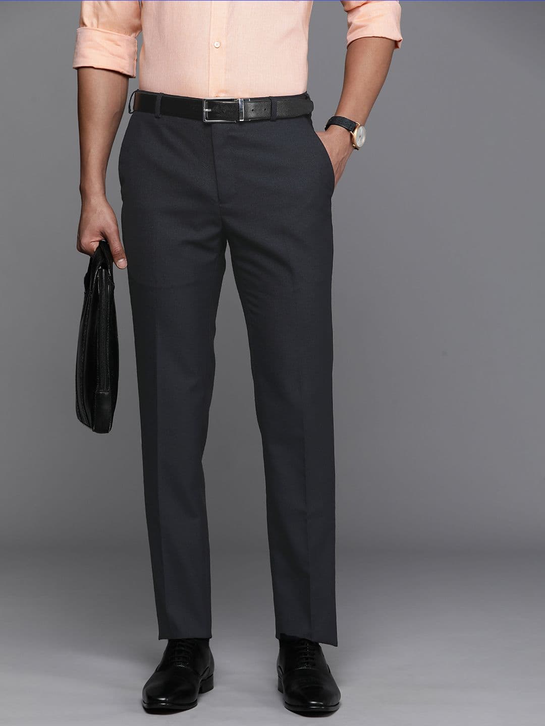Raymond Men Solid Slim Fit Formal Trouser - view 1
