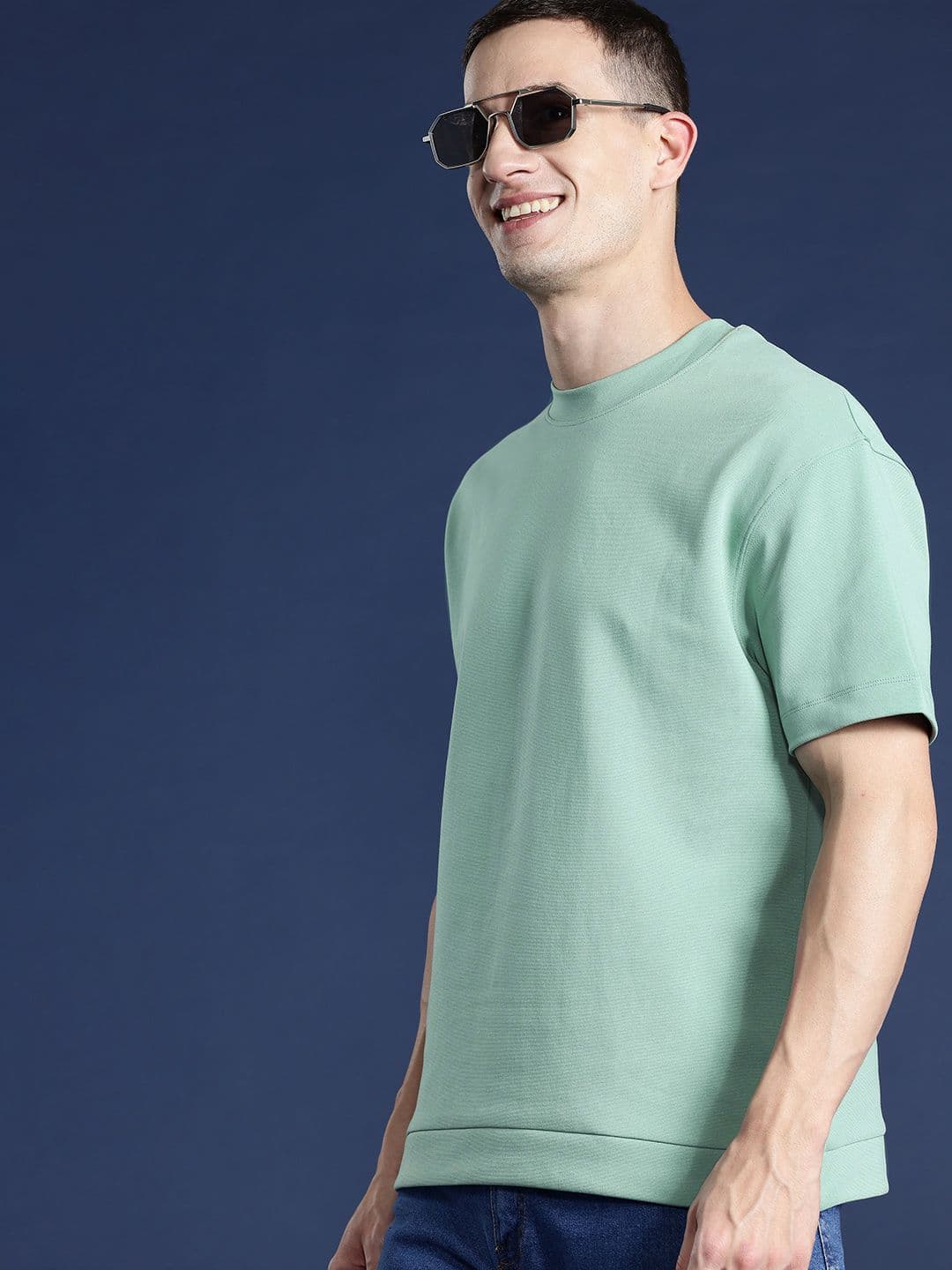 Mast & Harbour Men Drop-Shoulder Sleeves Relaxed Fit T-shirt - view 1