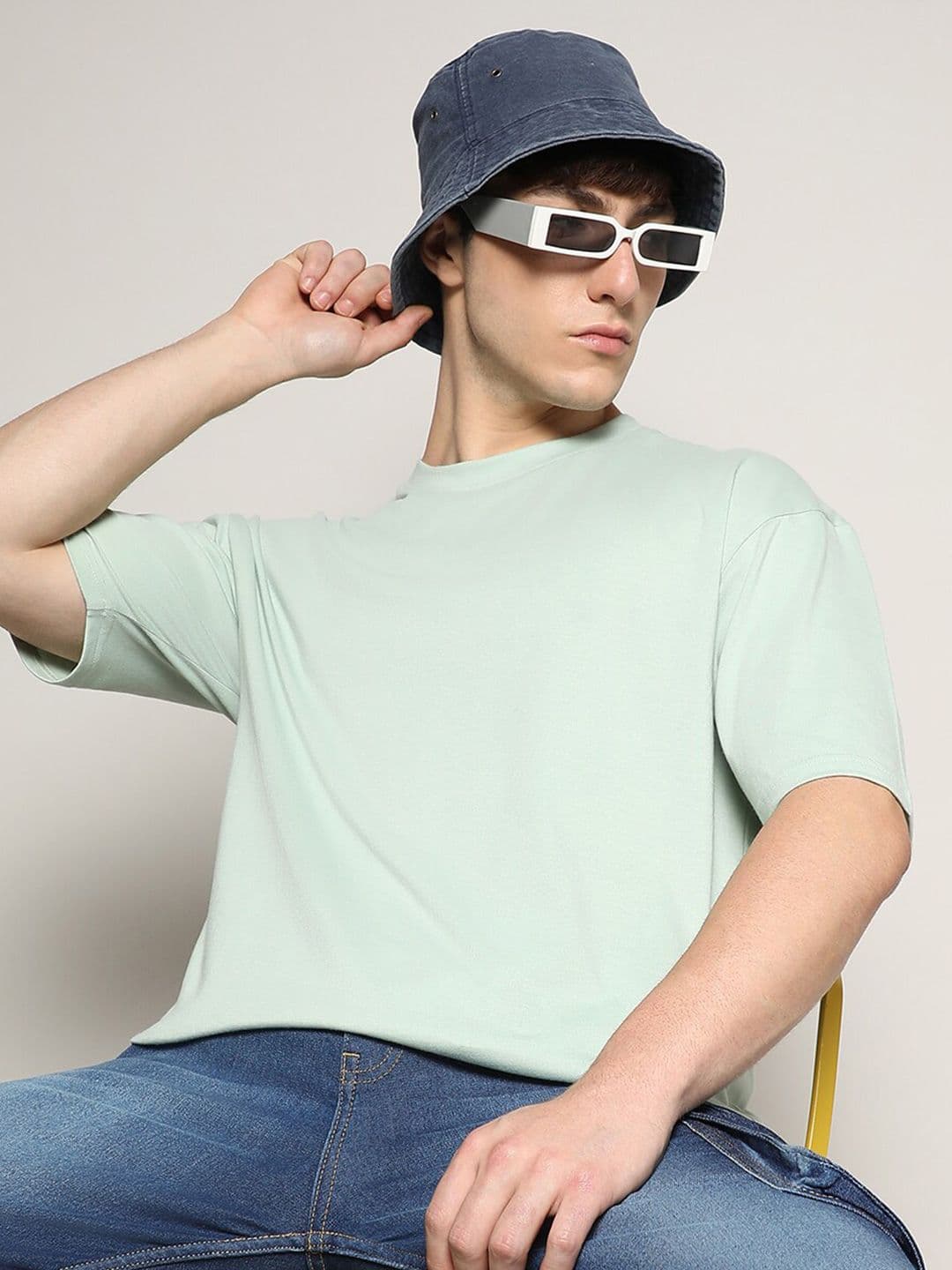 CAHOOT Campus Sutra Oversized Drop Shoulder Sleeves Cotton T-shirt - view 1
