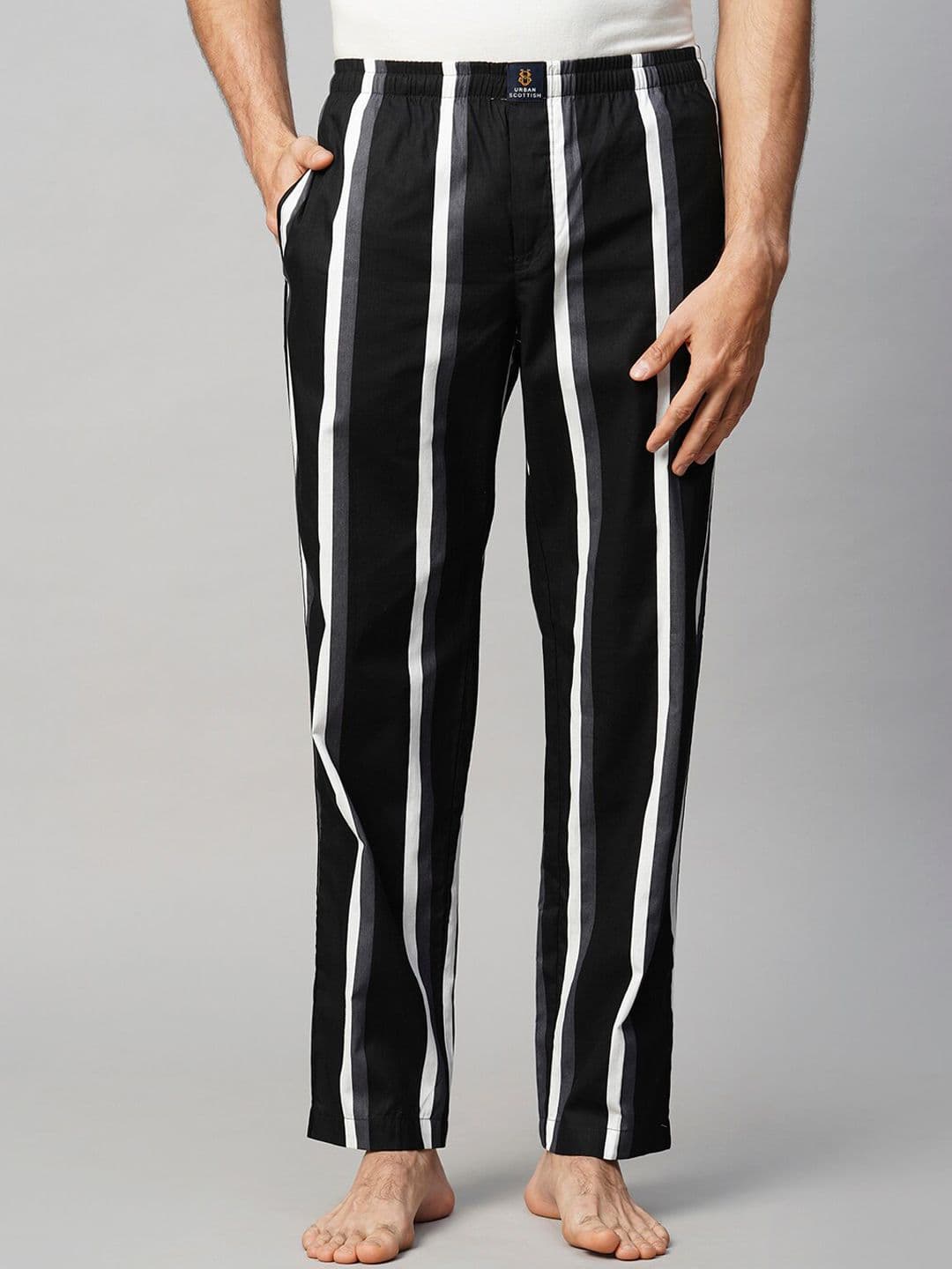 URBAN SCOTTISH Men Striped Pure Cotton Lounge Pant - view 1