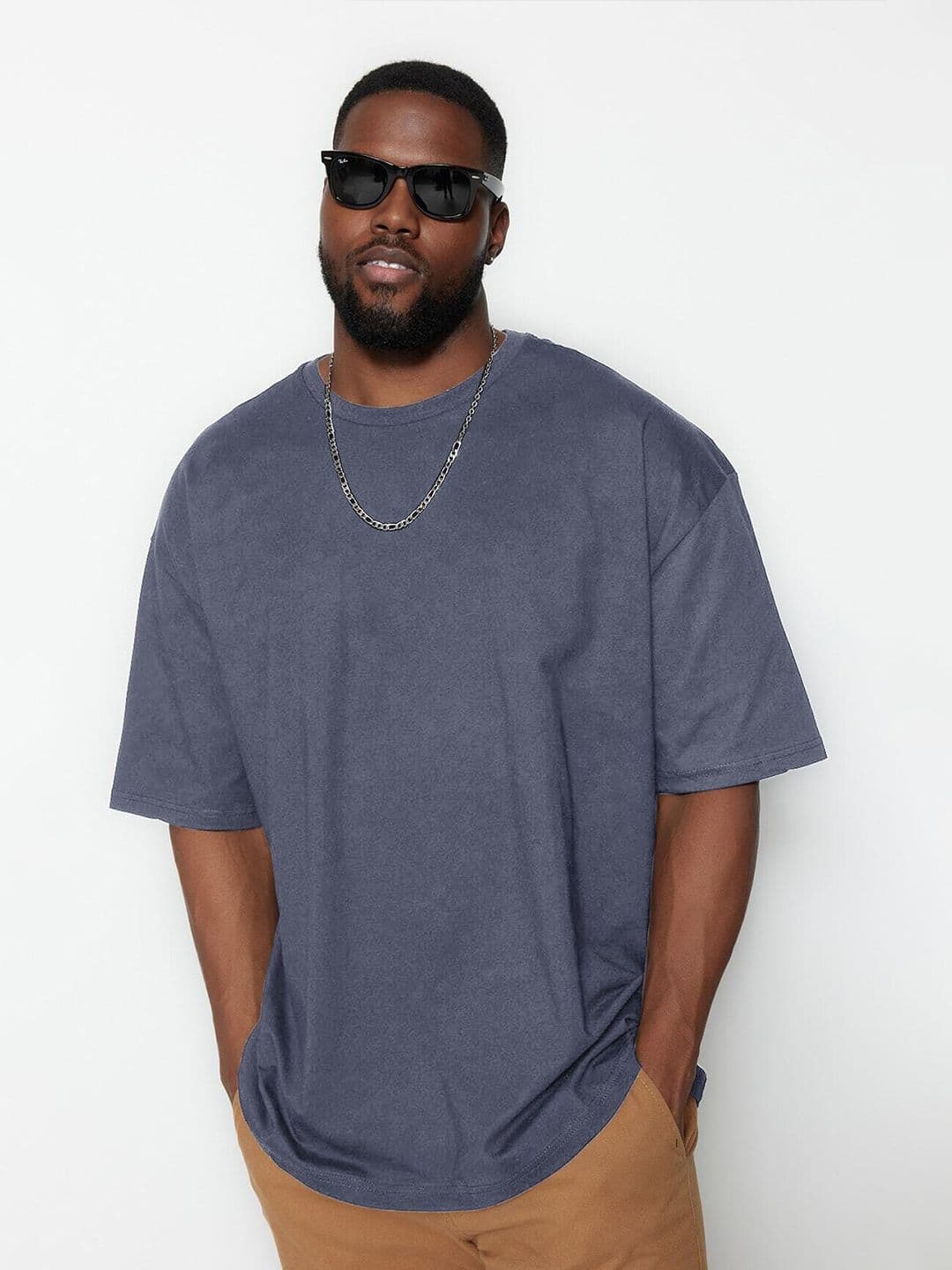 Trendyol Plus Size Round Neck Cotton T-shirt - view 1