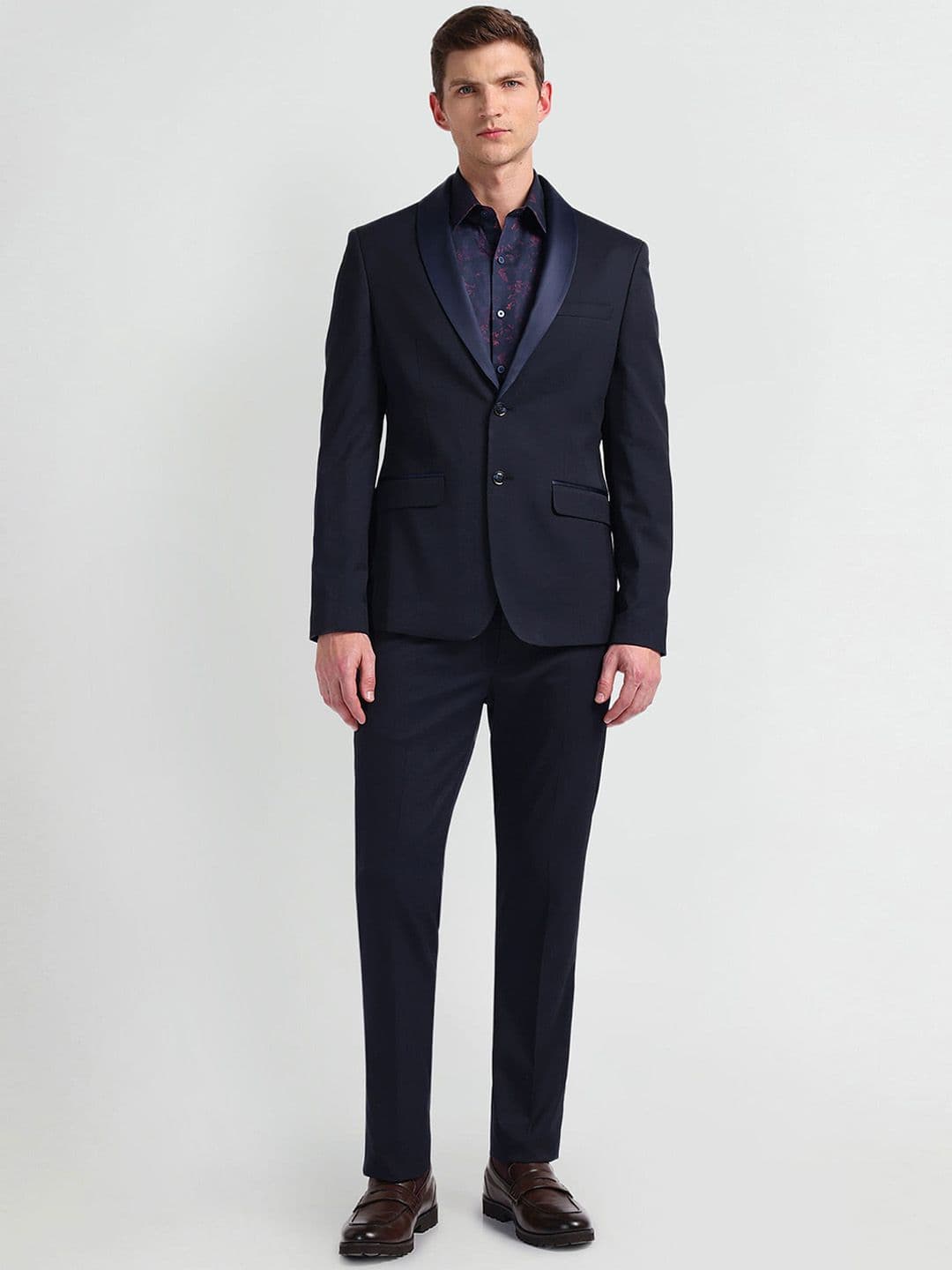 Arrow Shawl Collar Single Breasted Blazer & Trousers Two Piece Formal Suits - view 1