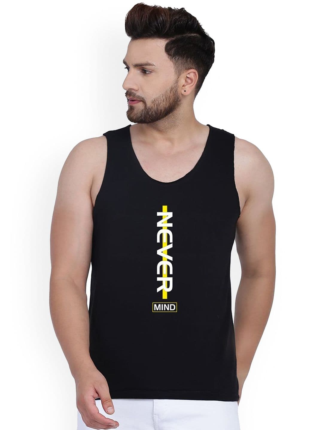 SLOWLORIS Printed Innerwear Vests SL26 NEVER BLACK - view 1