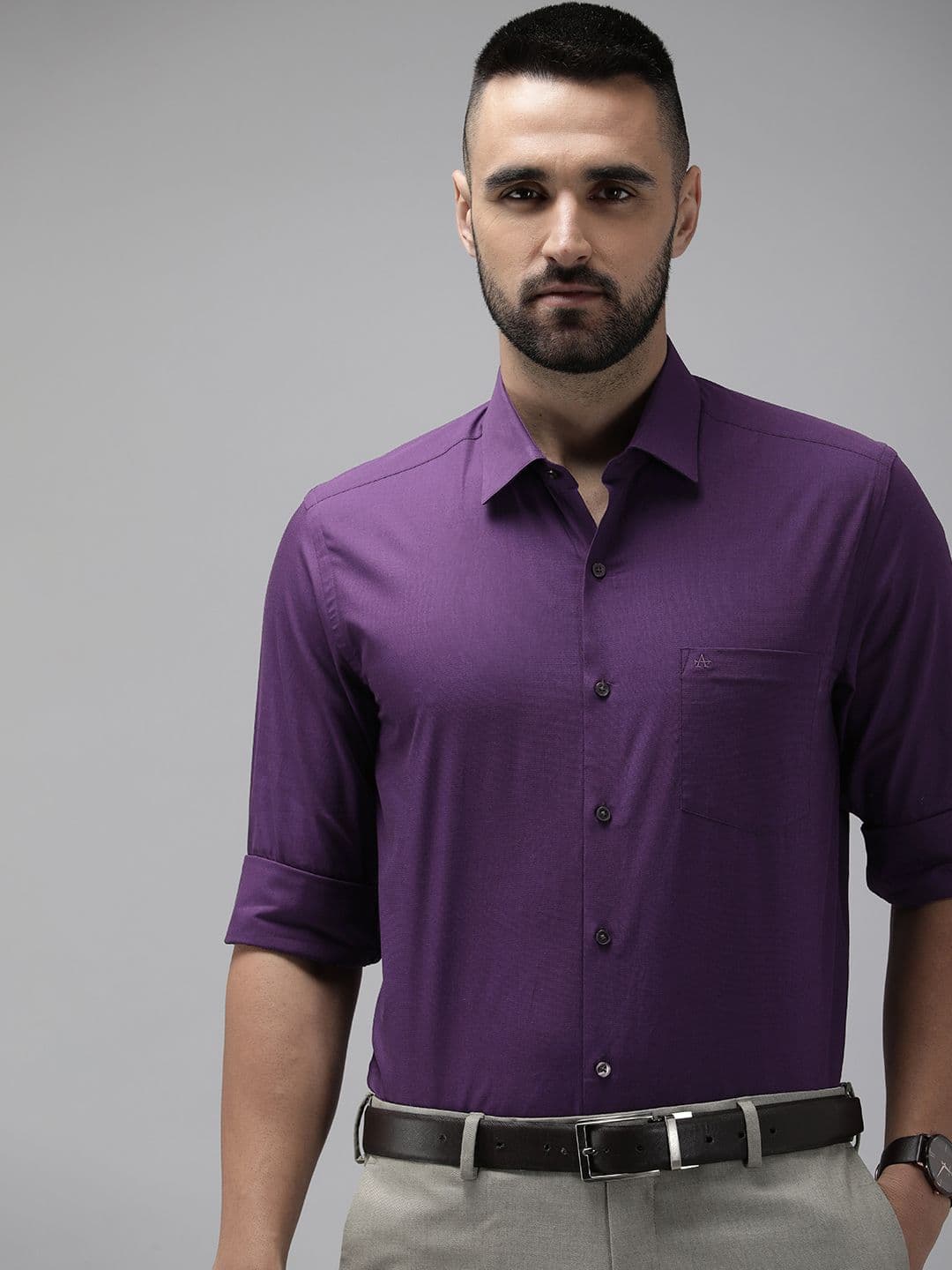 Arrow Pure Cotton Manhattan Slim Fit Opaque Formal Shirt - view 1