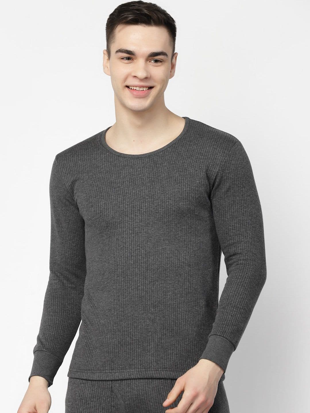 Kalt Round Neck Ribbed Thermal Top - view 1