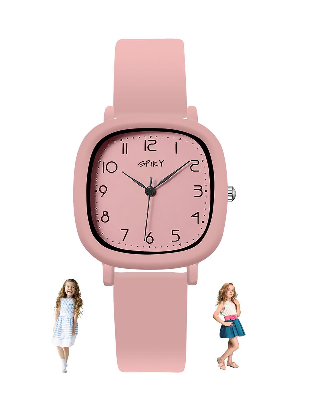 Spiky Girls Square Dial Analogue Watch SPKEVA19_PNK - view 1