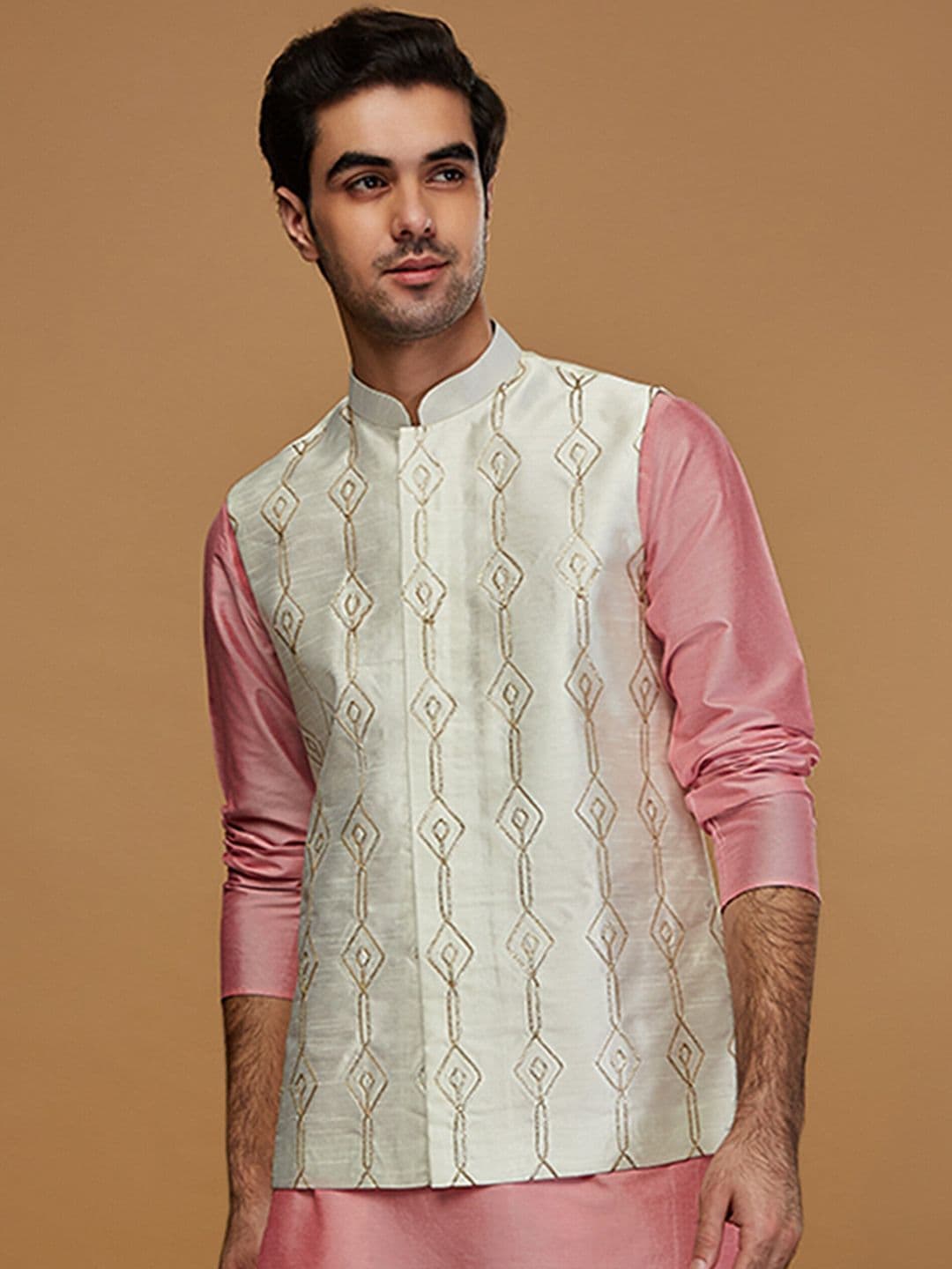 Kisah Embroidered Nehru Jacket - view 1