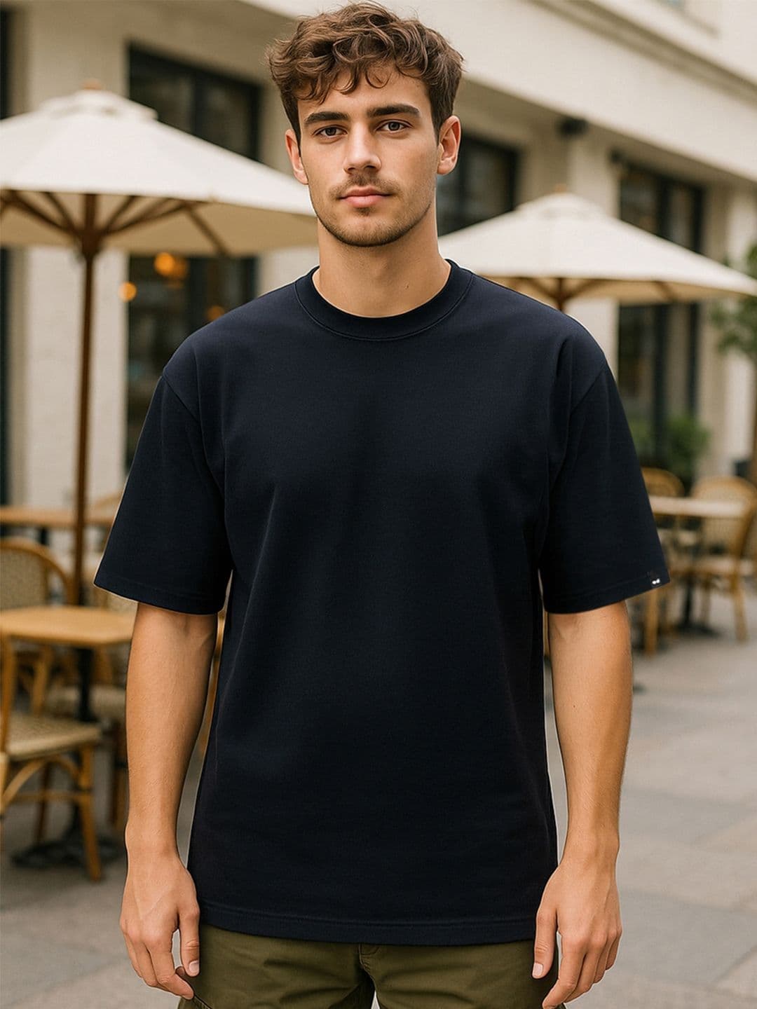 Bewakoof Heavy Duty 1.0 Drop-Shoulder Sleeves Oversized Cotton T-shirt - view 1