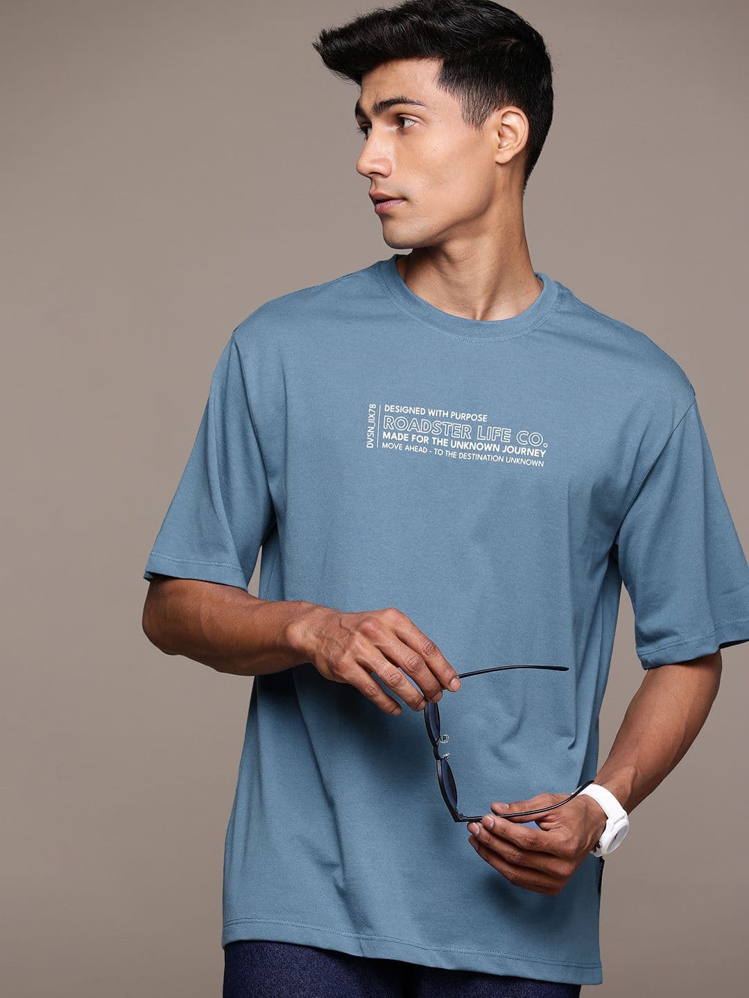 The Roadster Lifestyle Co. Men Typography Printed Relaxed Fit T-shirt - view 1