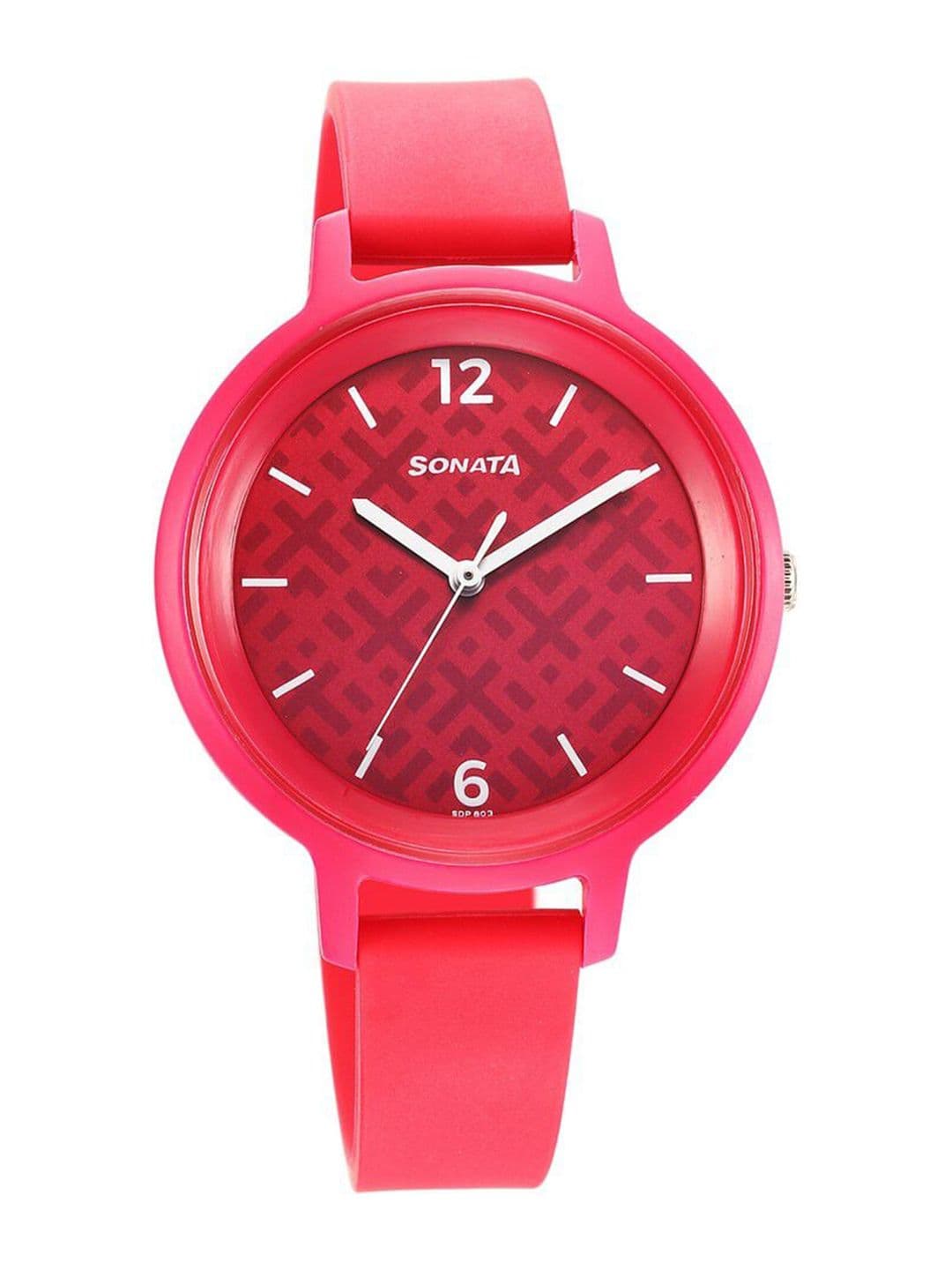 Sonata Women Round Shaped Analogue Watch 87049PP14W - view 1