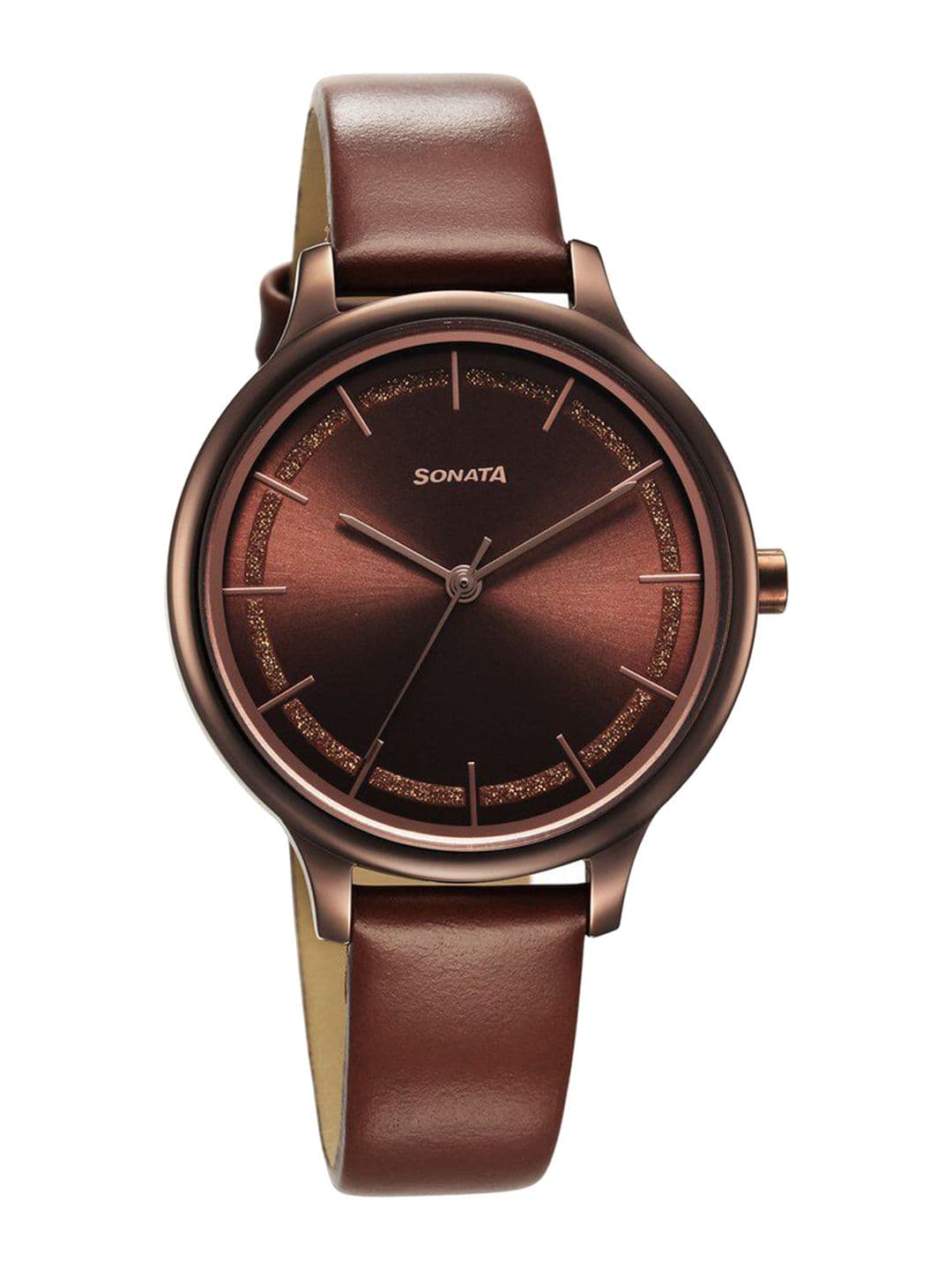 Sonata Blush Quartz Analog With Brown Dial Watch For Women - Nt87050ql02 - view 1