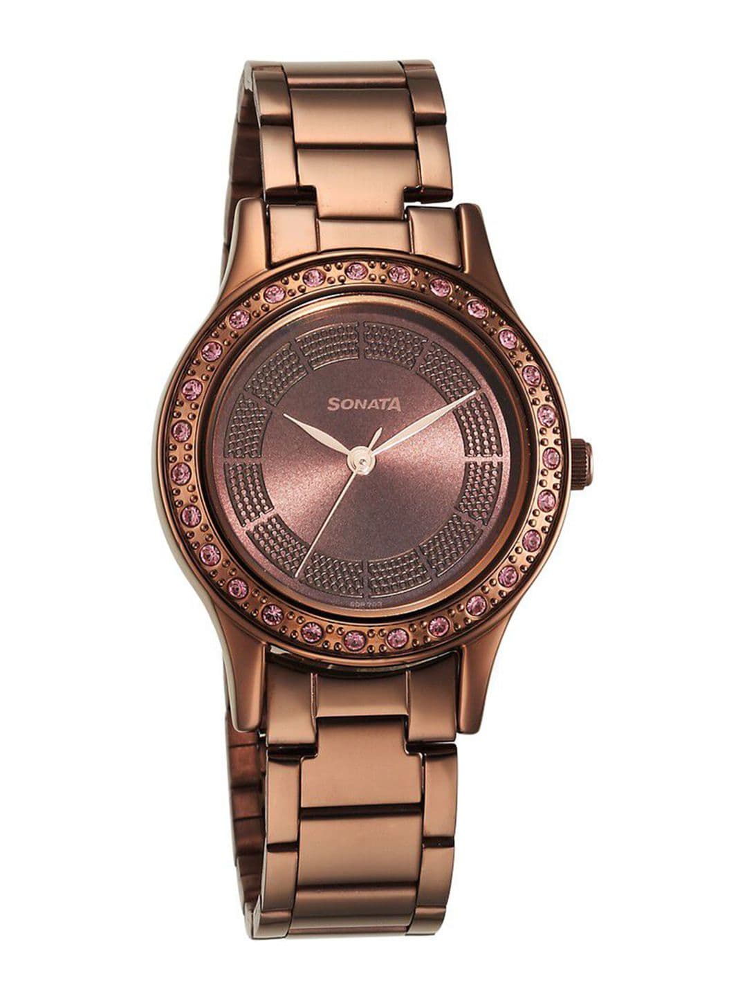 Sonata Quartz Analog With Brown Dial Watch For Women - Nt8123qm01 - view 1