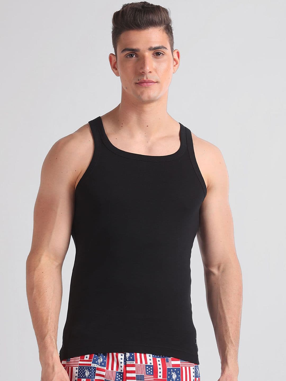 U.S. Polo Assn. Round Neck Pure Cotton Innerwear Vests EV006-002-PL - view 1