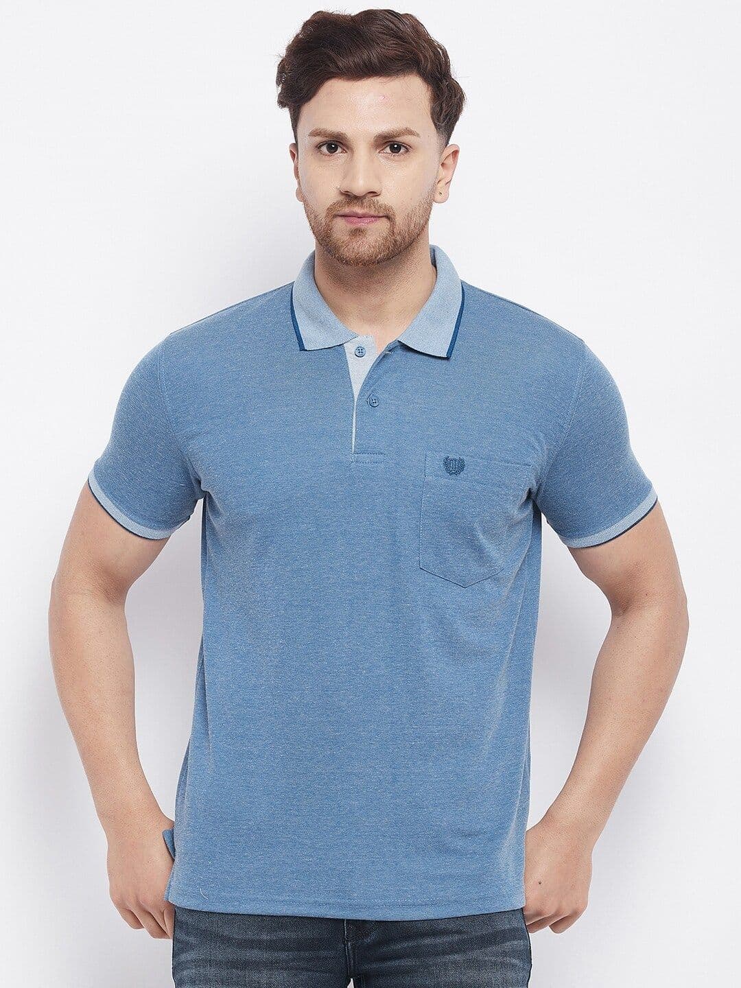 Duke Polo Collar Regular Fit Cotton T-shirt - view 1