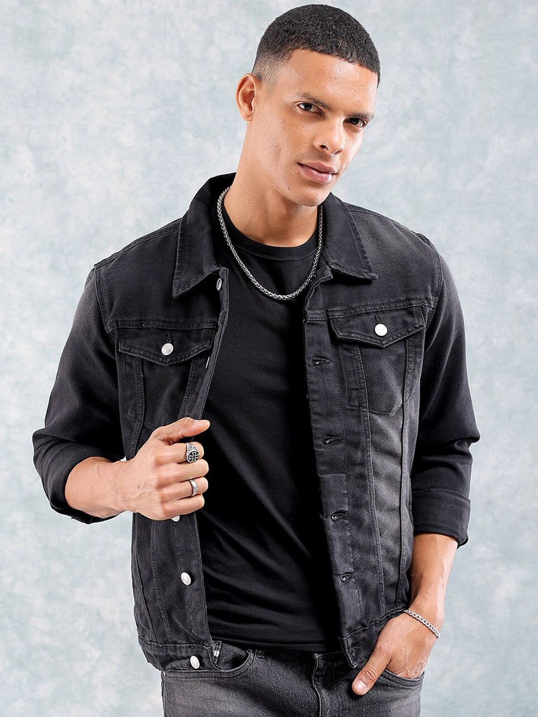 The Indian Garage Co Washed Denim Jacket - view 1