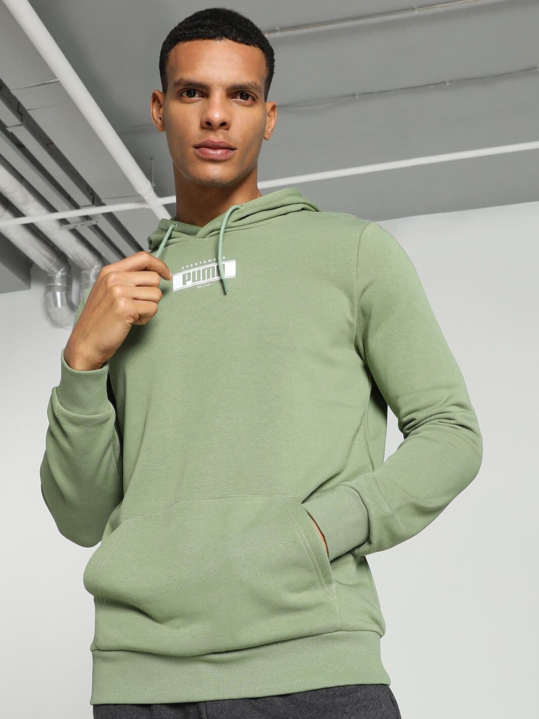 Puma Varsity Graphic Printed Hooded Cotton Sweatshirt - view 1