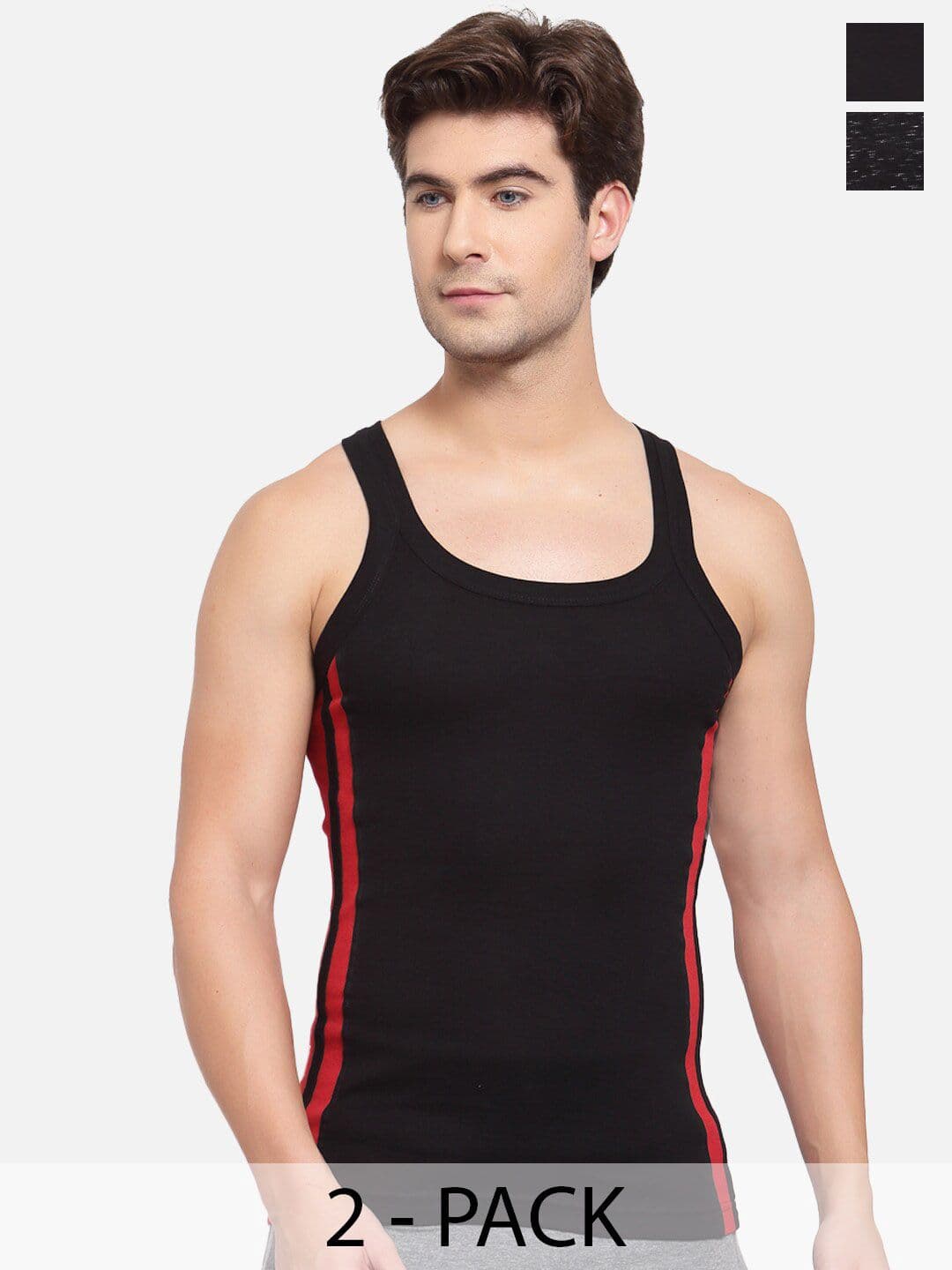 SPORTO Pack Of 2 Pure Cotton Gym Vest - view 1