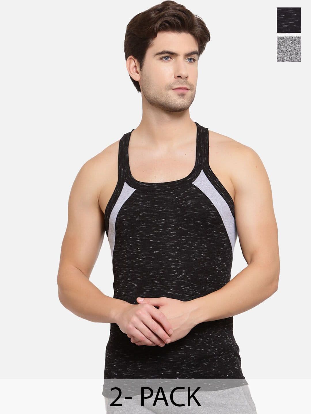 SPORTO Pack Of 2 Pure Cotton Gym Vest - view 1