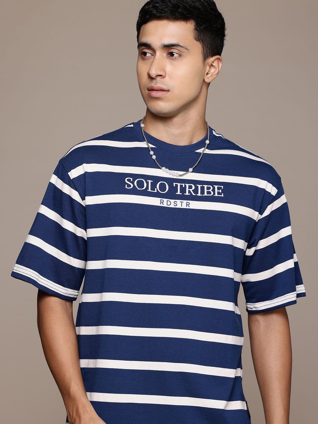 The Roadster Lifestyle Co. Striped Relaxed Fit T-shirt - view 1