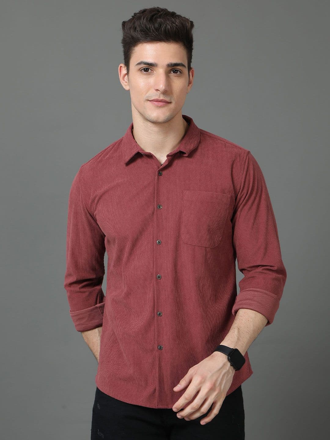 HERE&NOW Men Slim Fit Opaque Striped Casual Shirt - view 1