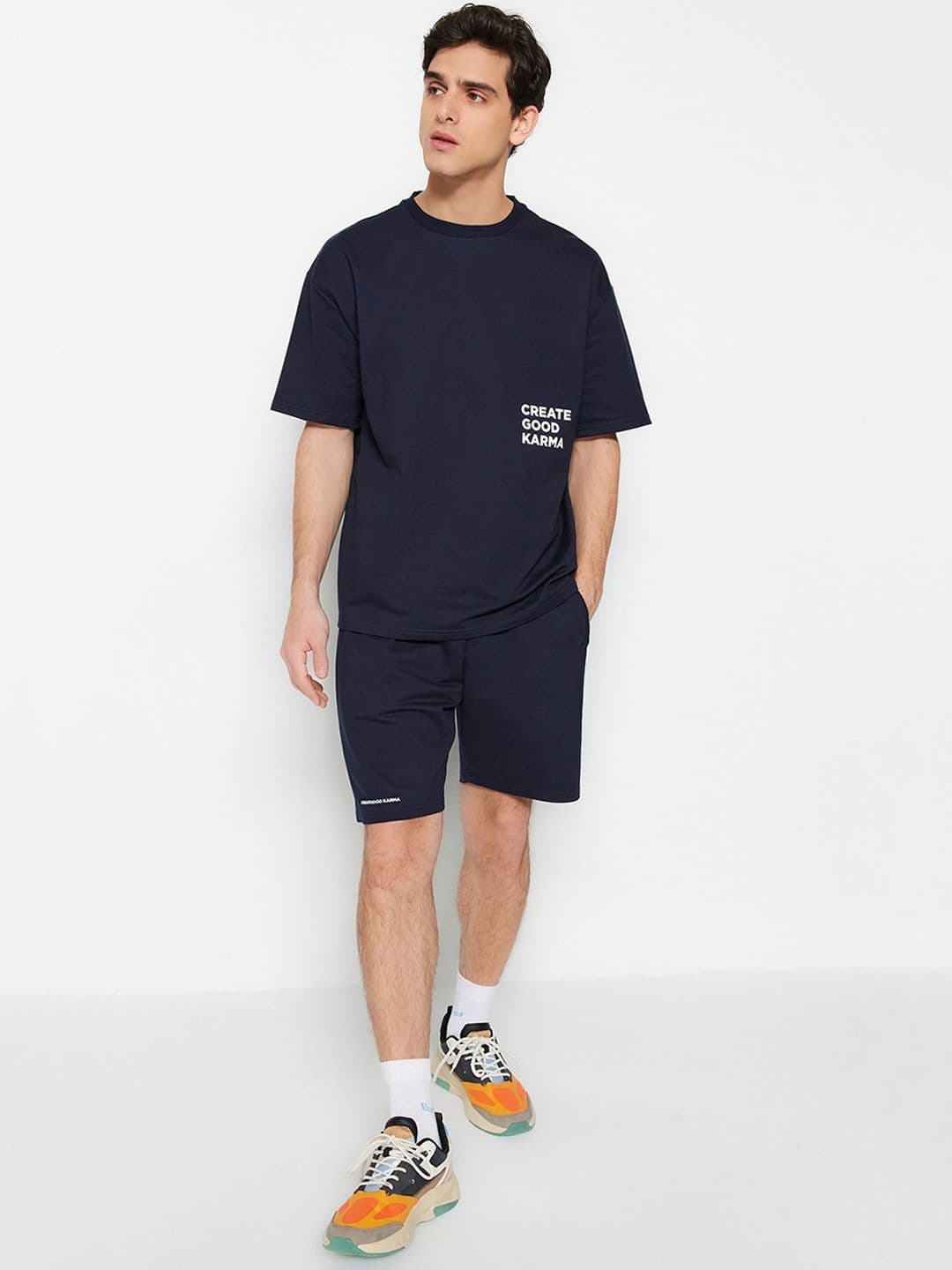 Trendyol Men Solid Mid-Rise Tracksuit - view 1