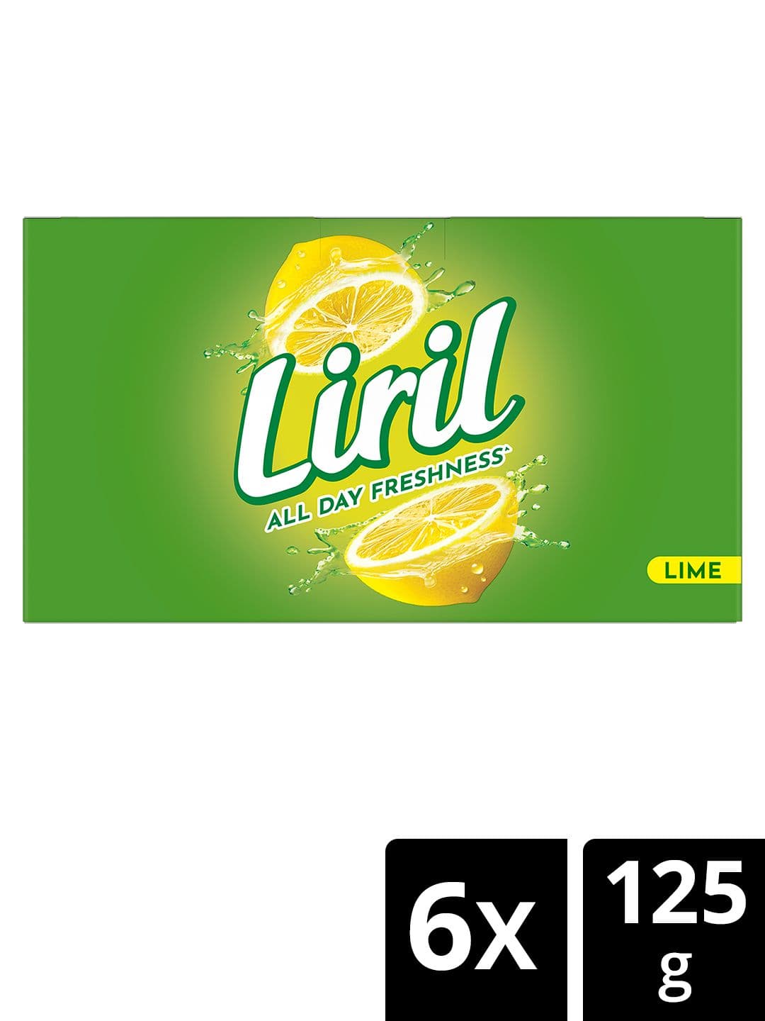 Liril Set of 6 Lime Bathing Bar to Feel the Citrus Burst of Freshness - 125 g each - view 1
