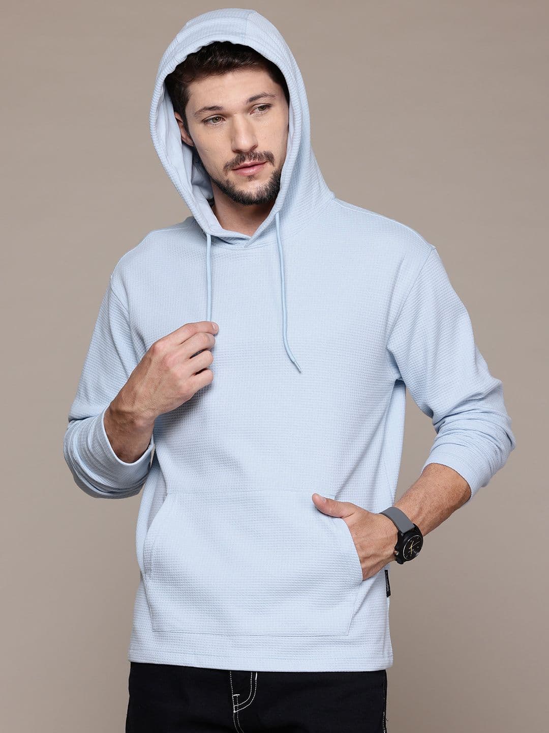 The Roadster Lifestyle Co. Hooded Waffle Knit Relaxed T-shirt - view 1