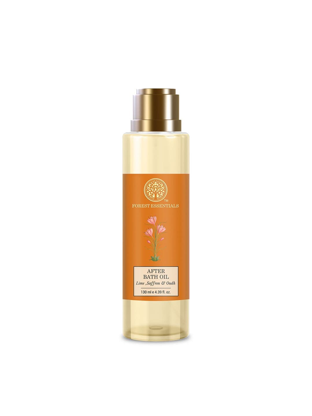 Forest Essentials Lightweight & Quick Absorbing Lime Saffron & Oudh After Bath Oil - 130ml - view 1