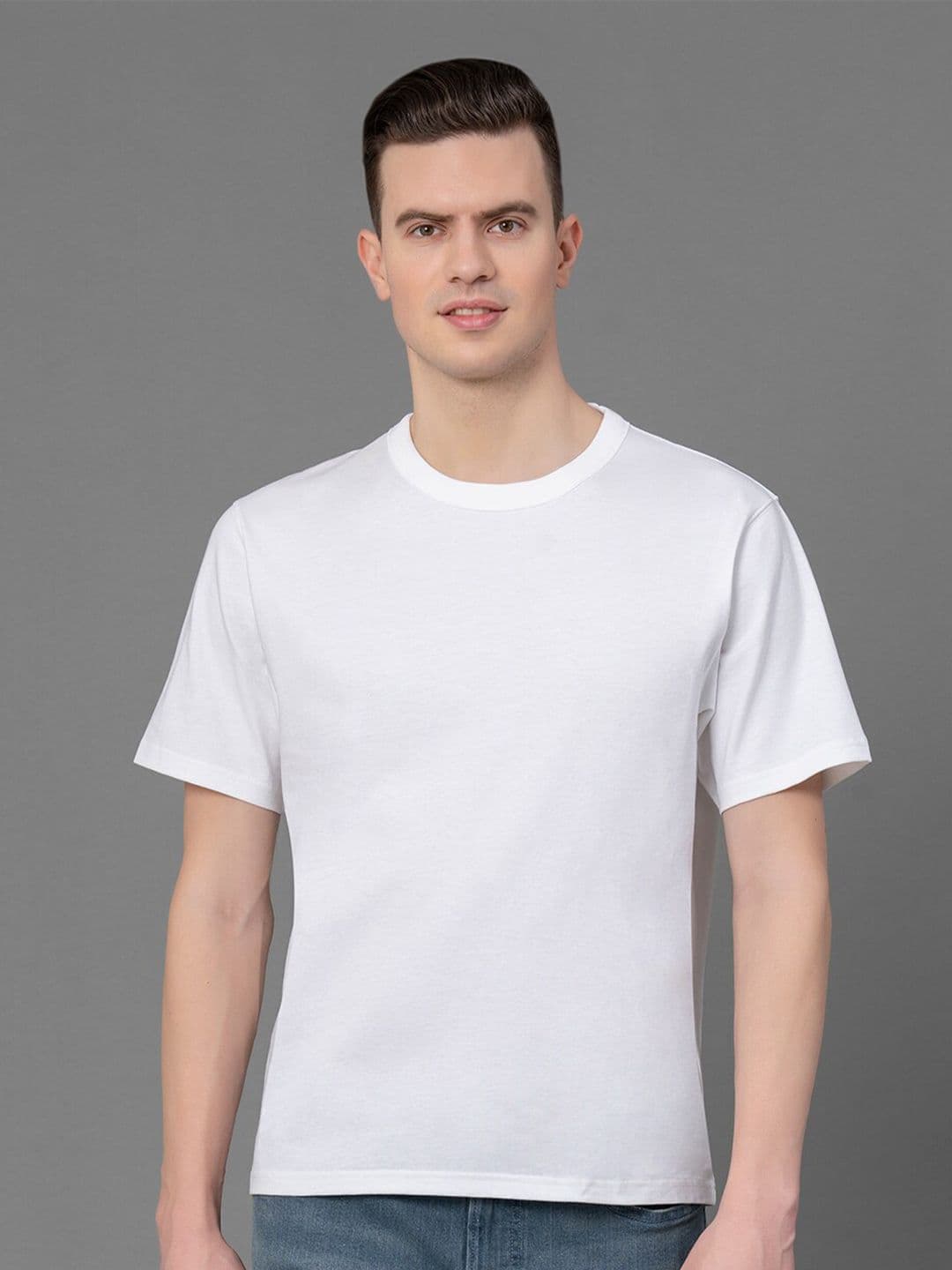 Red Tape Round Neck Short Sleeves Pure Cotton T-shirt - view 1