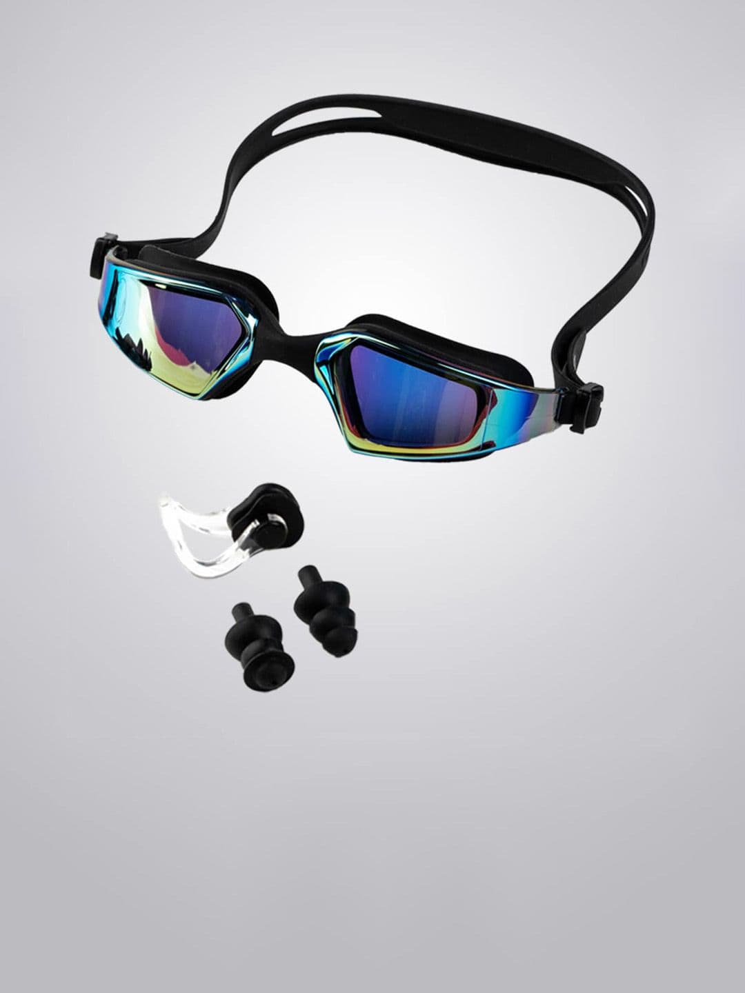 BOLDFIT Unisex Adjustable Straps & Ear Nose Plug Swimming Fish Goggles - view 1