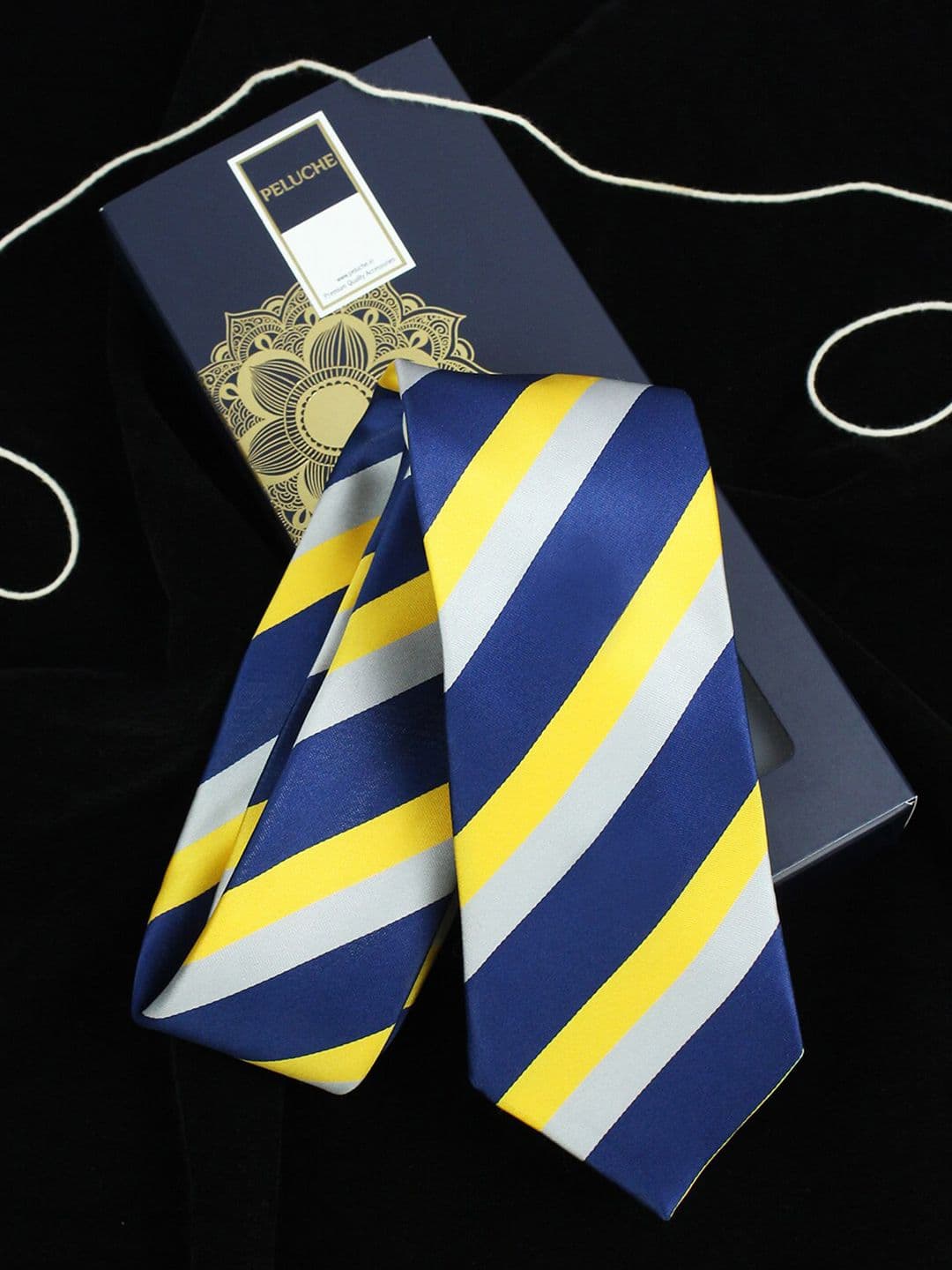 PELUCHE Men Striped Skinny Tie - view 1