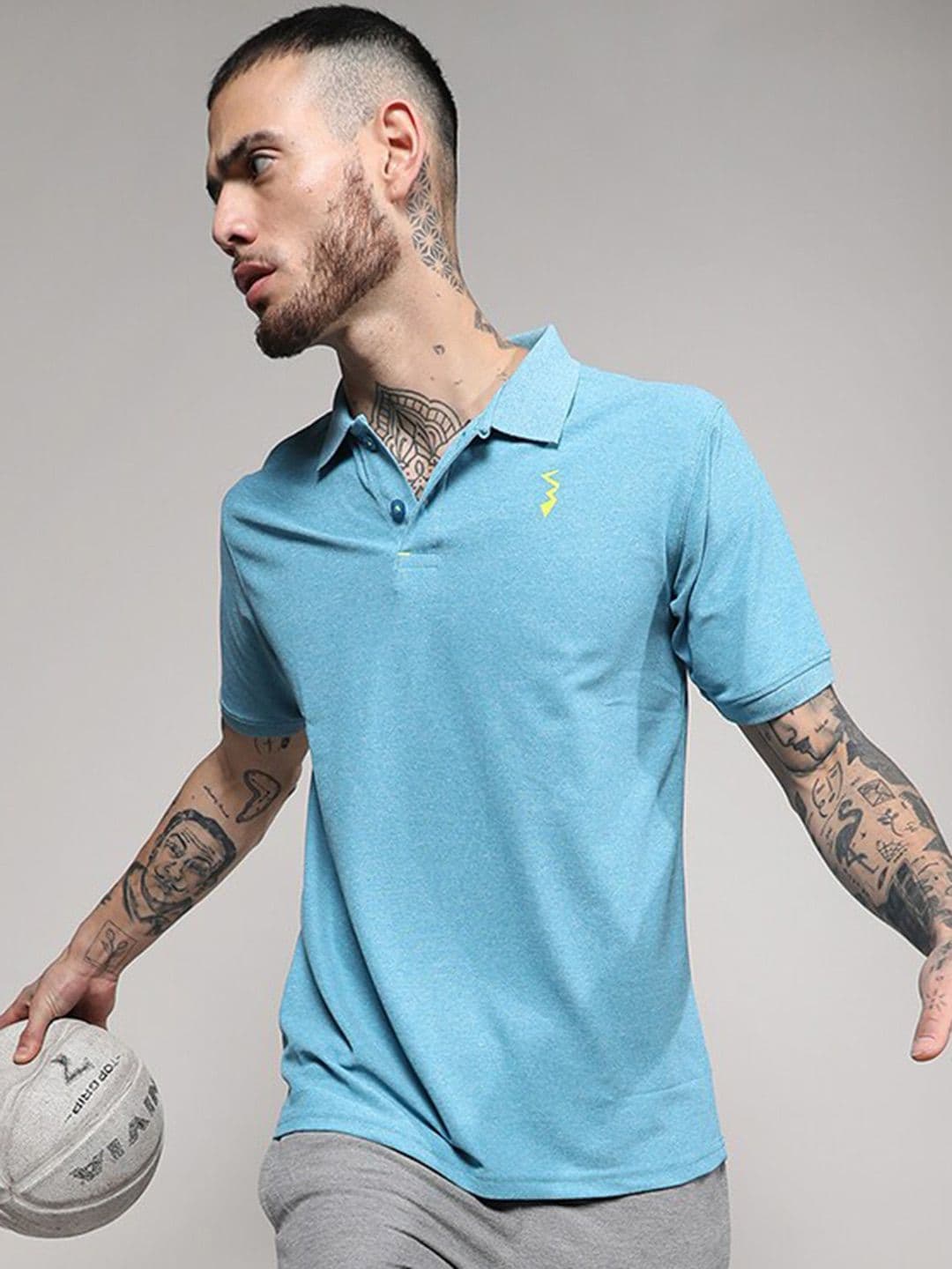 CAHOOT Men Typography Polo Collar Applique T-shirt - view 1
