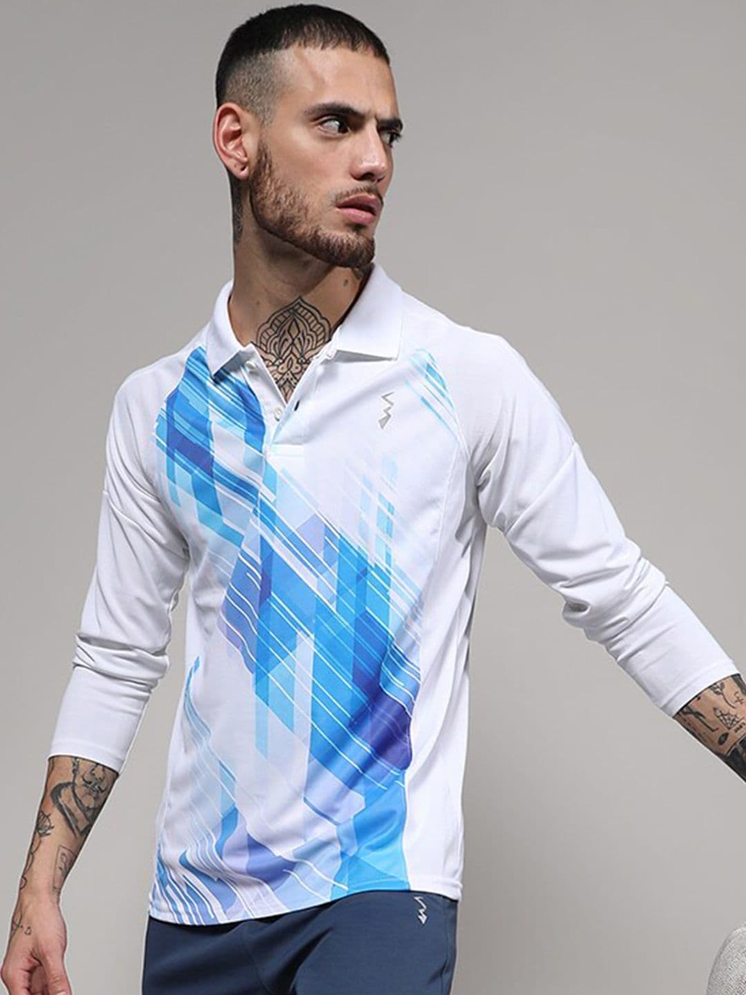 CAHOOT Men Printed Polo Collar Applique T-shirt - view 1