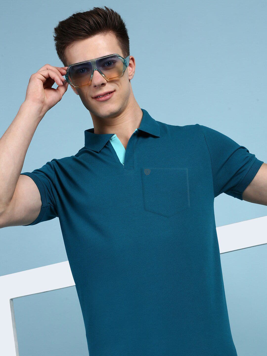 Lux Cozi Polo Collar Short Sleeves Casual T-shirt - view 1