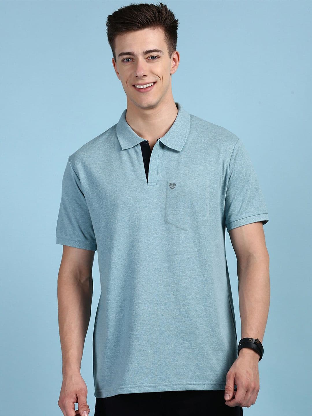 Lux Cozi Polo Collar Short Sleeves Ultra Soft T-shirt - view 1