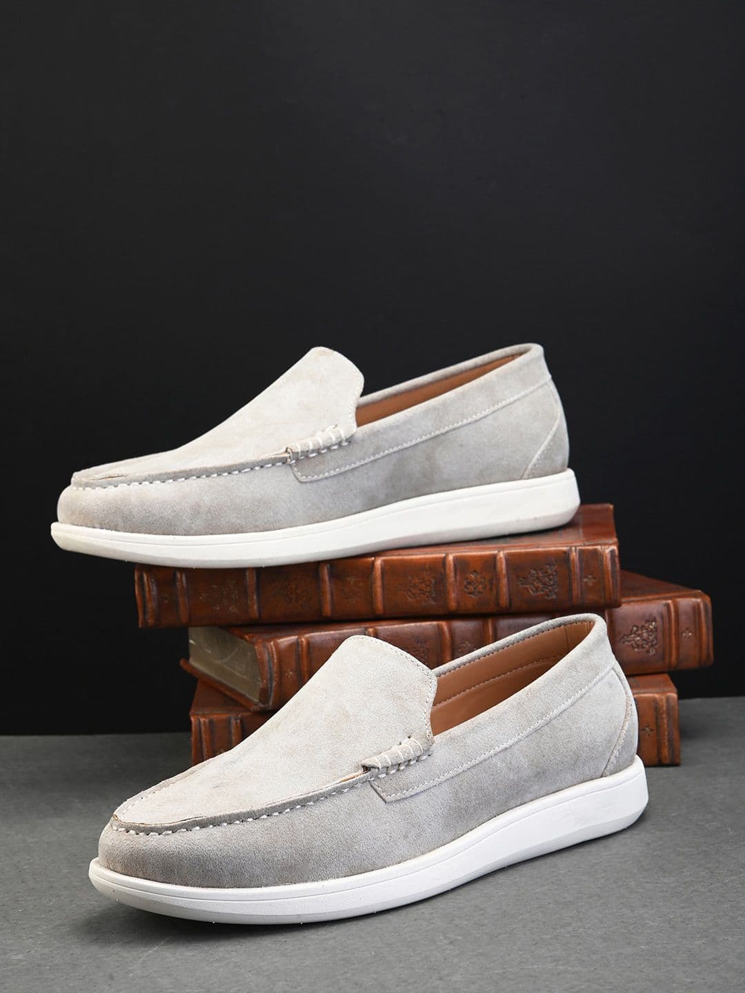 Mast & Harbour Men Round Toe Memory Foam Suede Loafers - view 1