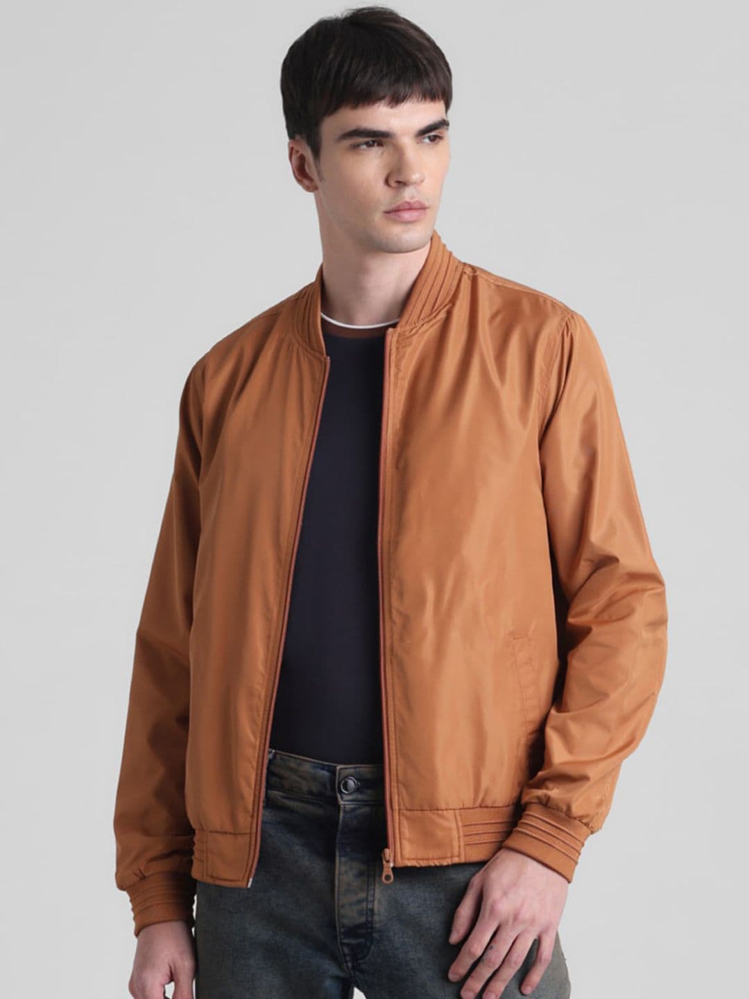 Jack & Jones Mock Collar Bomber Jacket - view 1
