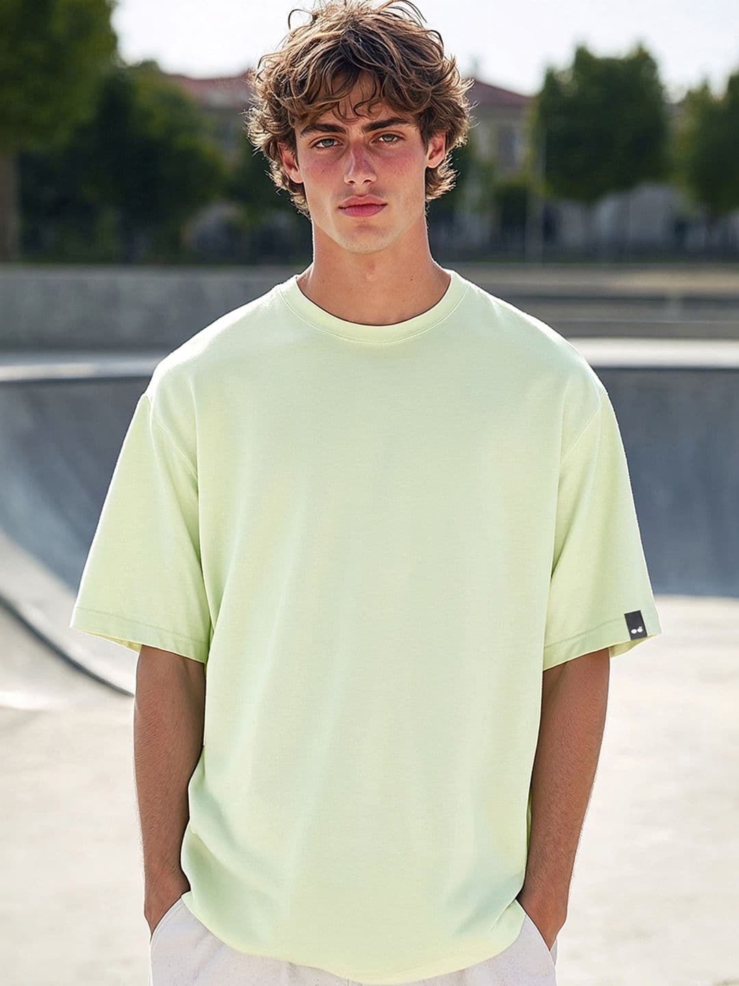Bewakoof Drop-Shoulder Sleeves Oversized Cotton T-shirt - view 1