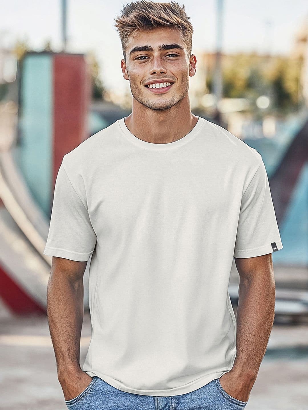 Bewakoof Round Neck Cotton T-shirt - view 1