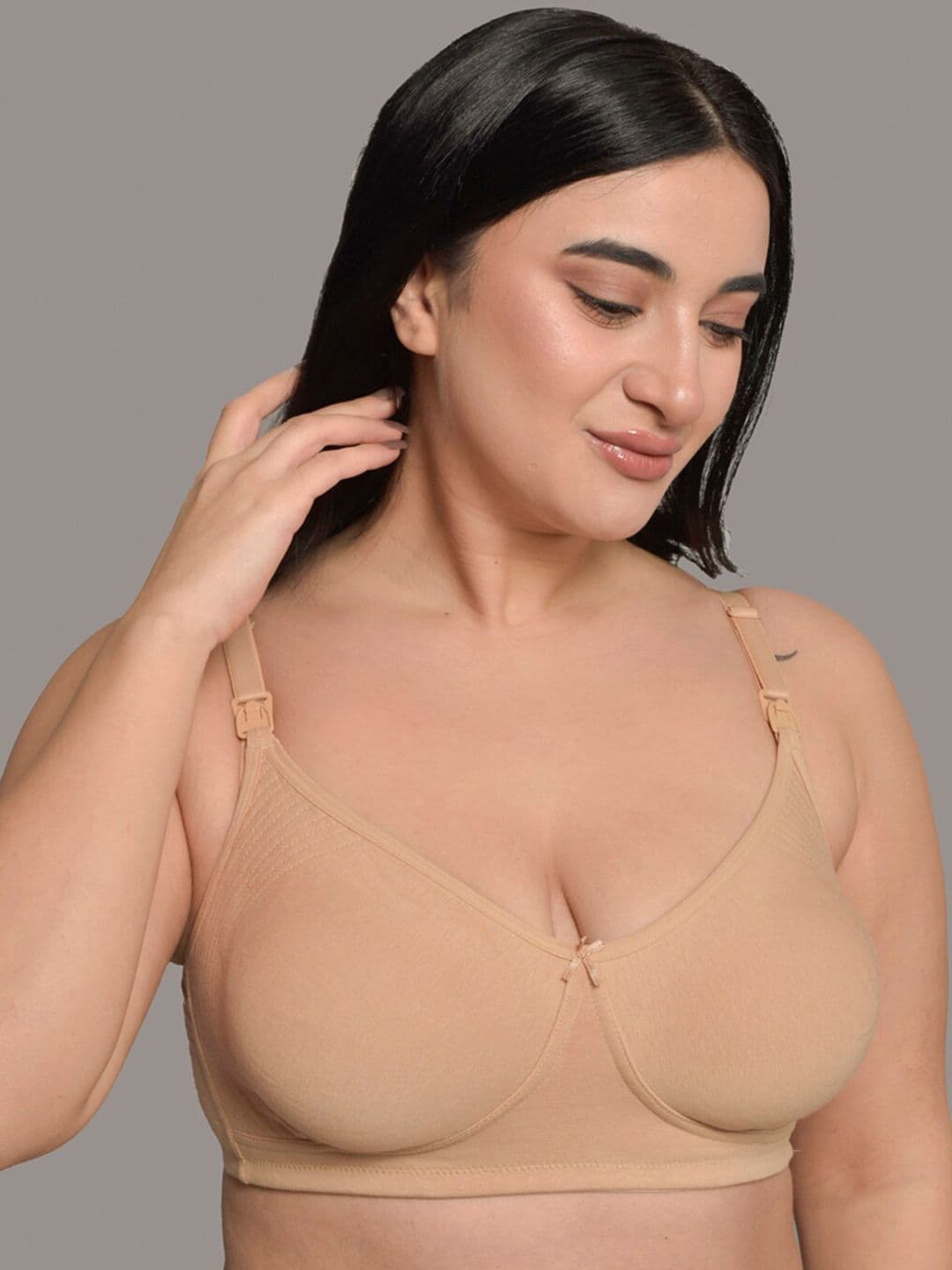 Inner Sense Plus size Bamboo Cotton Non-Padded Full-Coverage Side support Maternity Bra - view 1