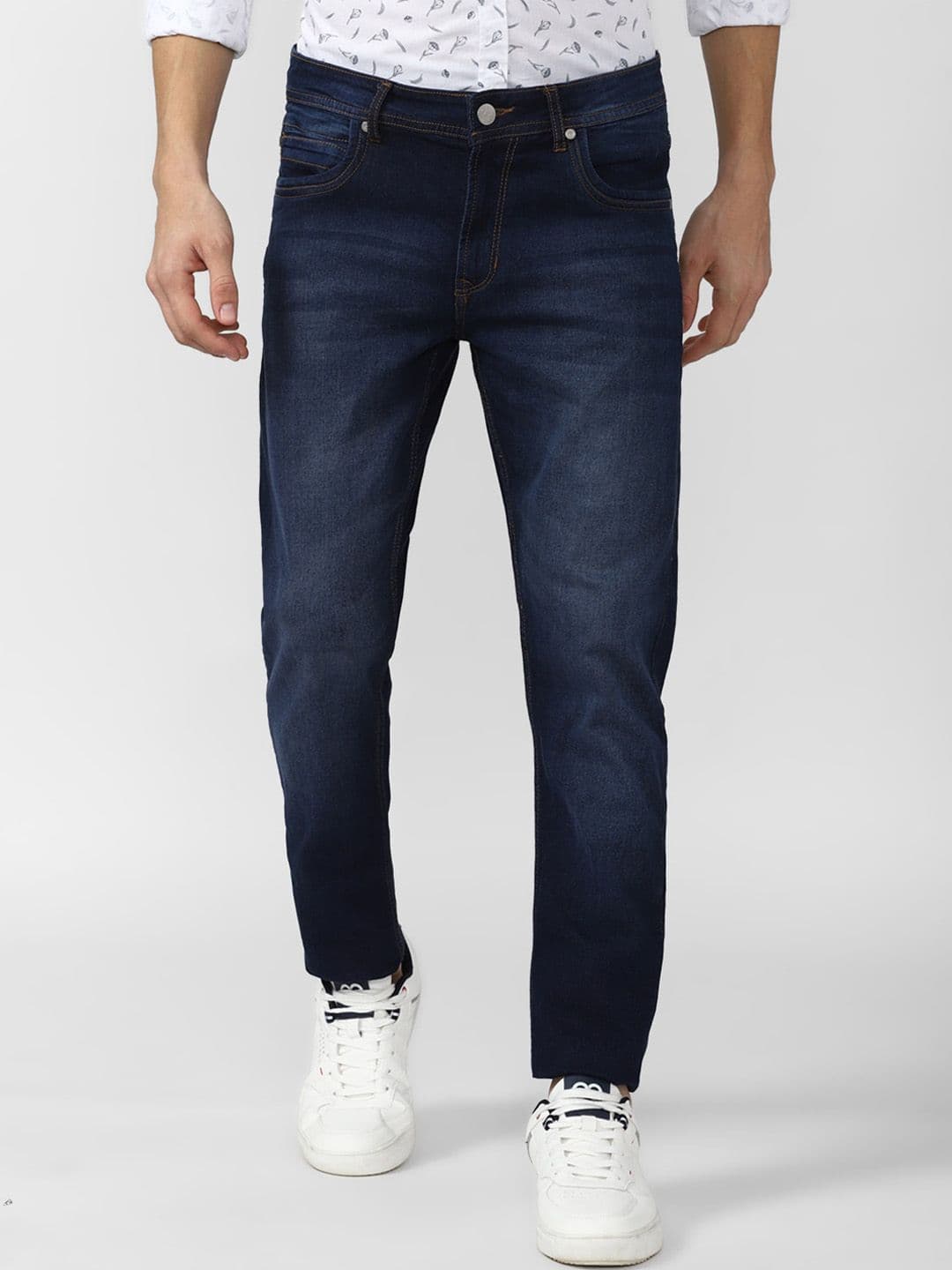 Peter England Casuals Men Slim Tapered Fit Light Fade Stretchable Jeans - view 1