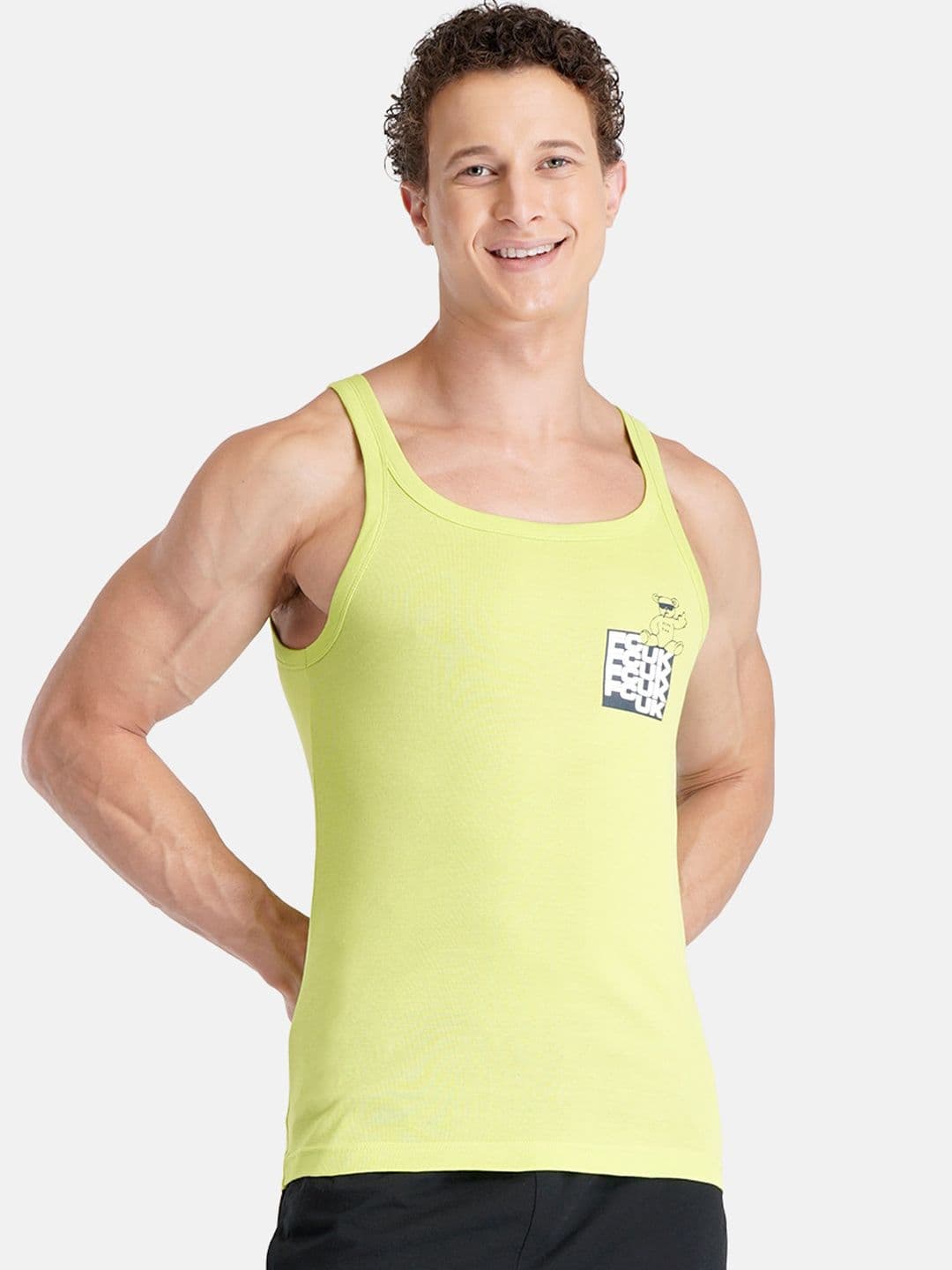 FCUK Printed Cotton Moisture Wicking Technology Innerwear Vest - view 1